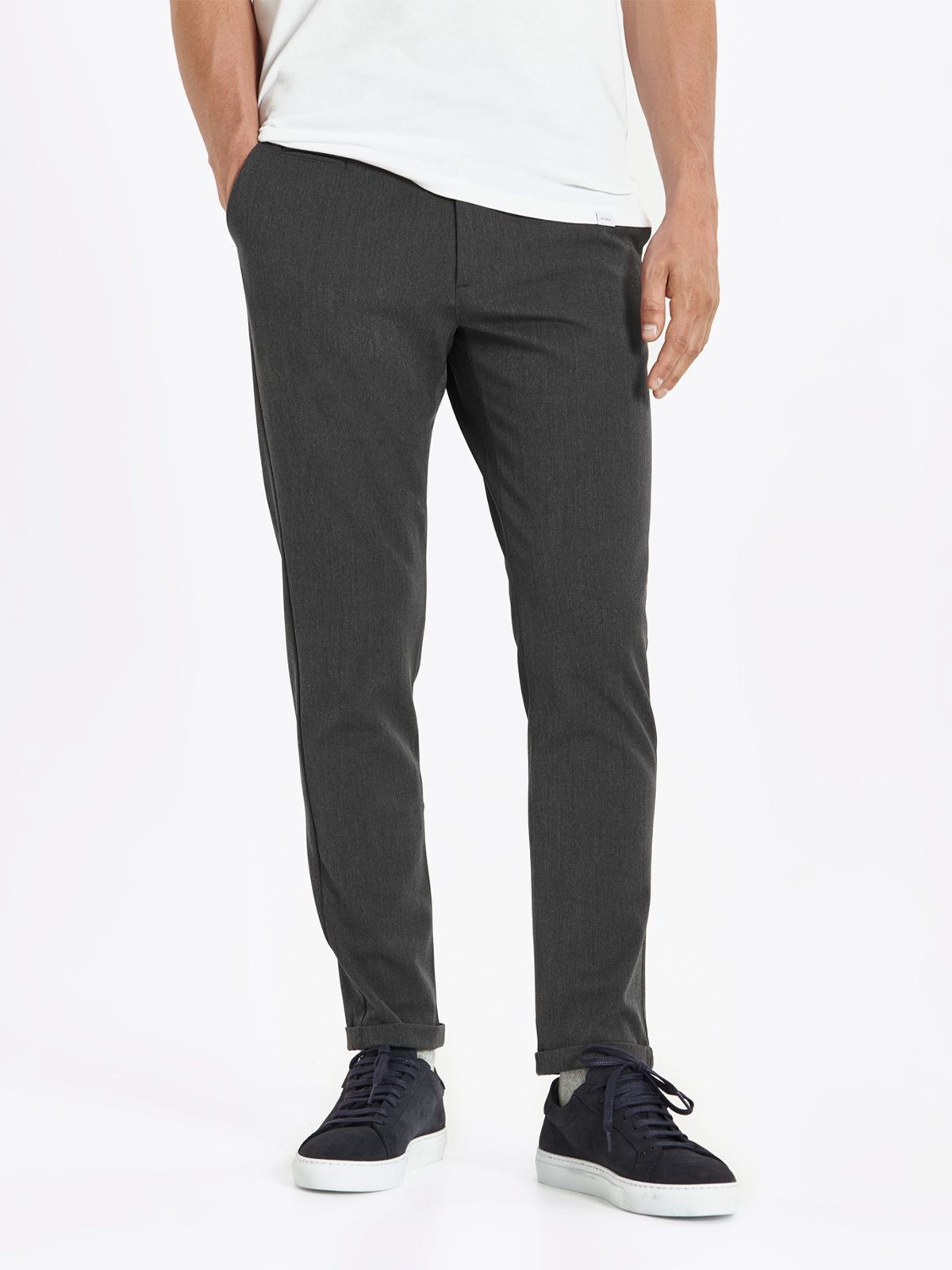 Les Deux Como Suit Pants Dark Grey Melange