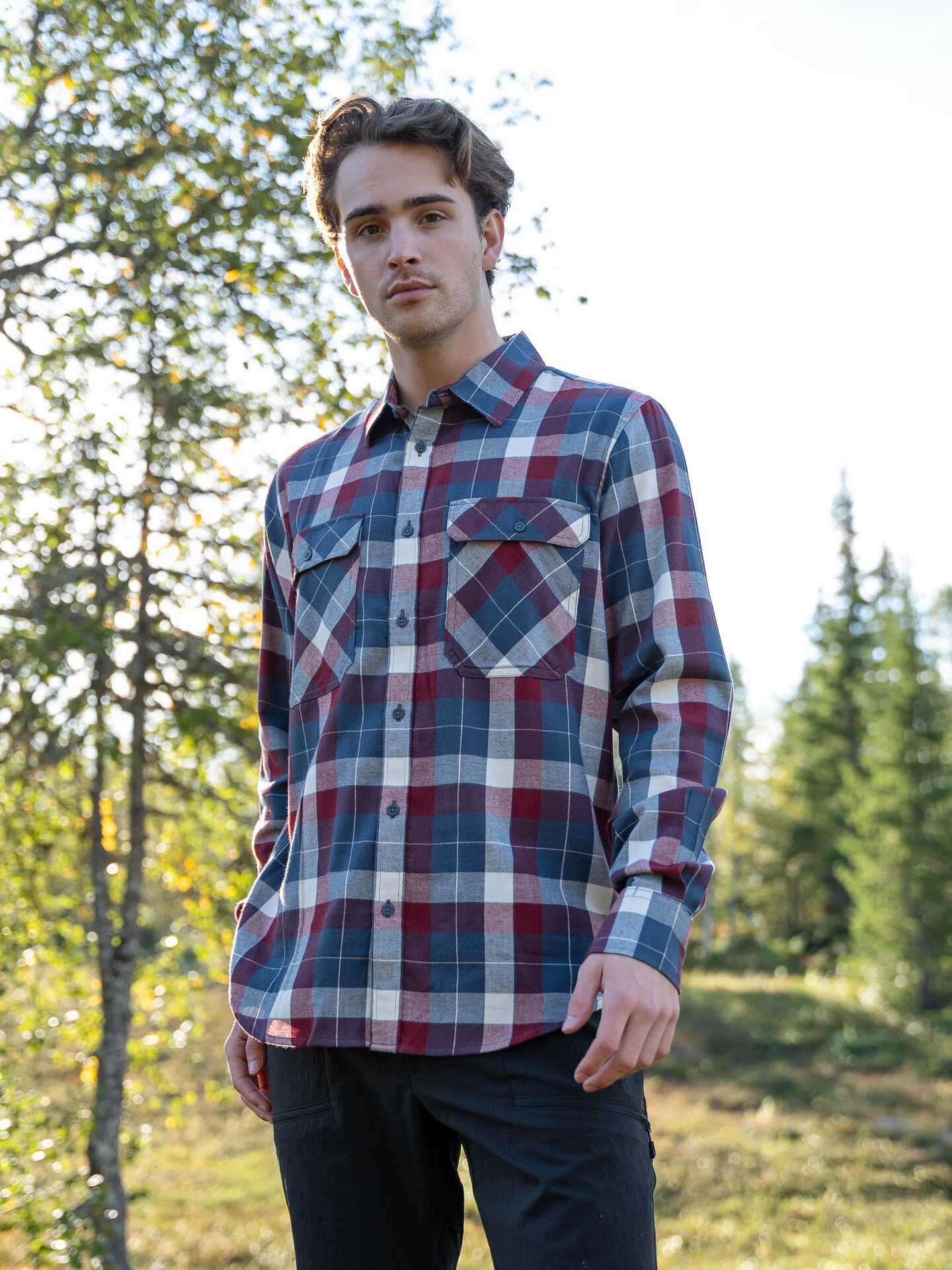 Helly Hansen Lokka Organic Flannel Long Sleeve Shirt Alpine Frost