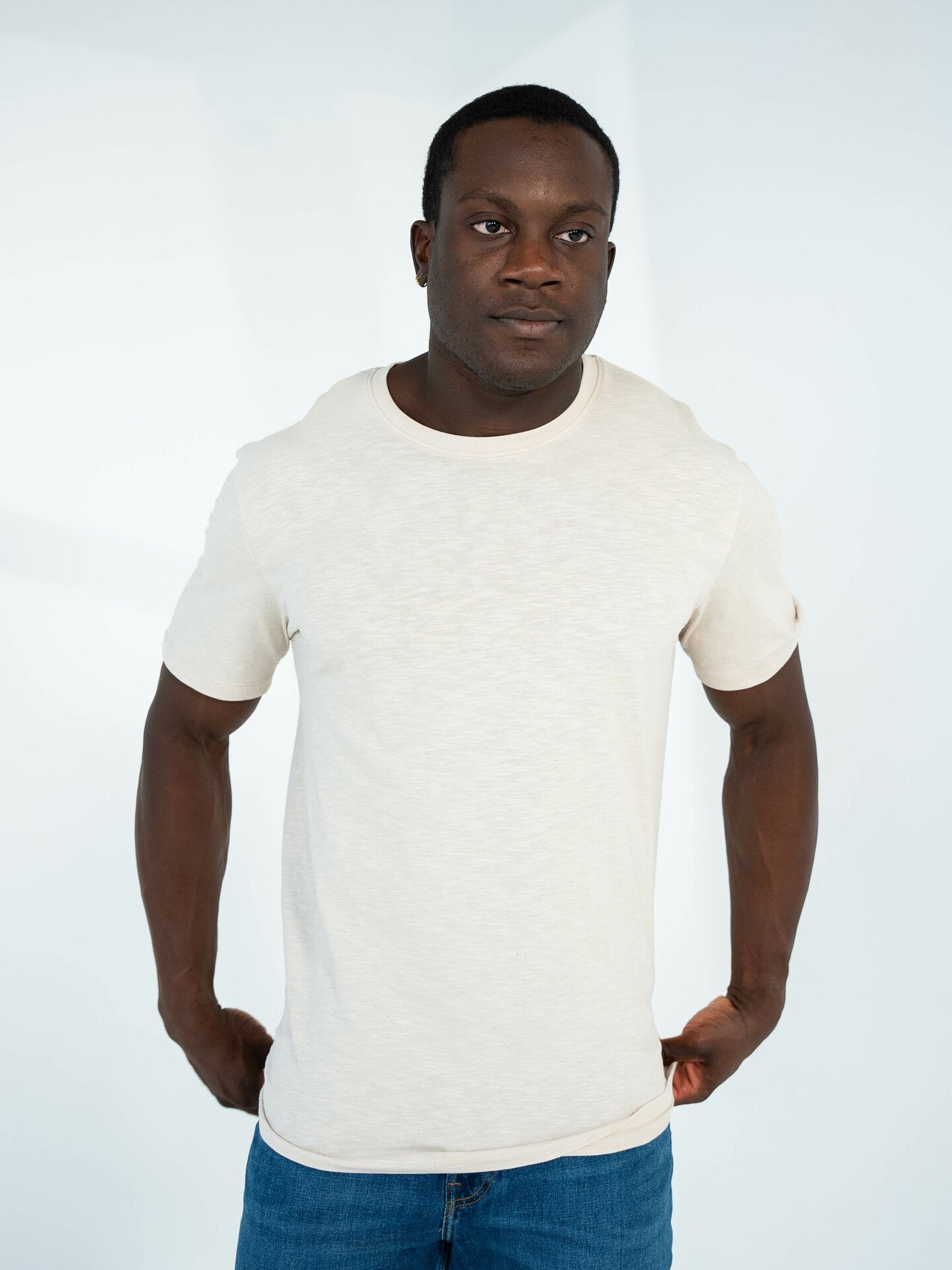 Selected Homme Aspen Slub Short Sleeve O-Neck Tee Oatmeal