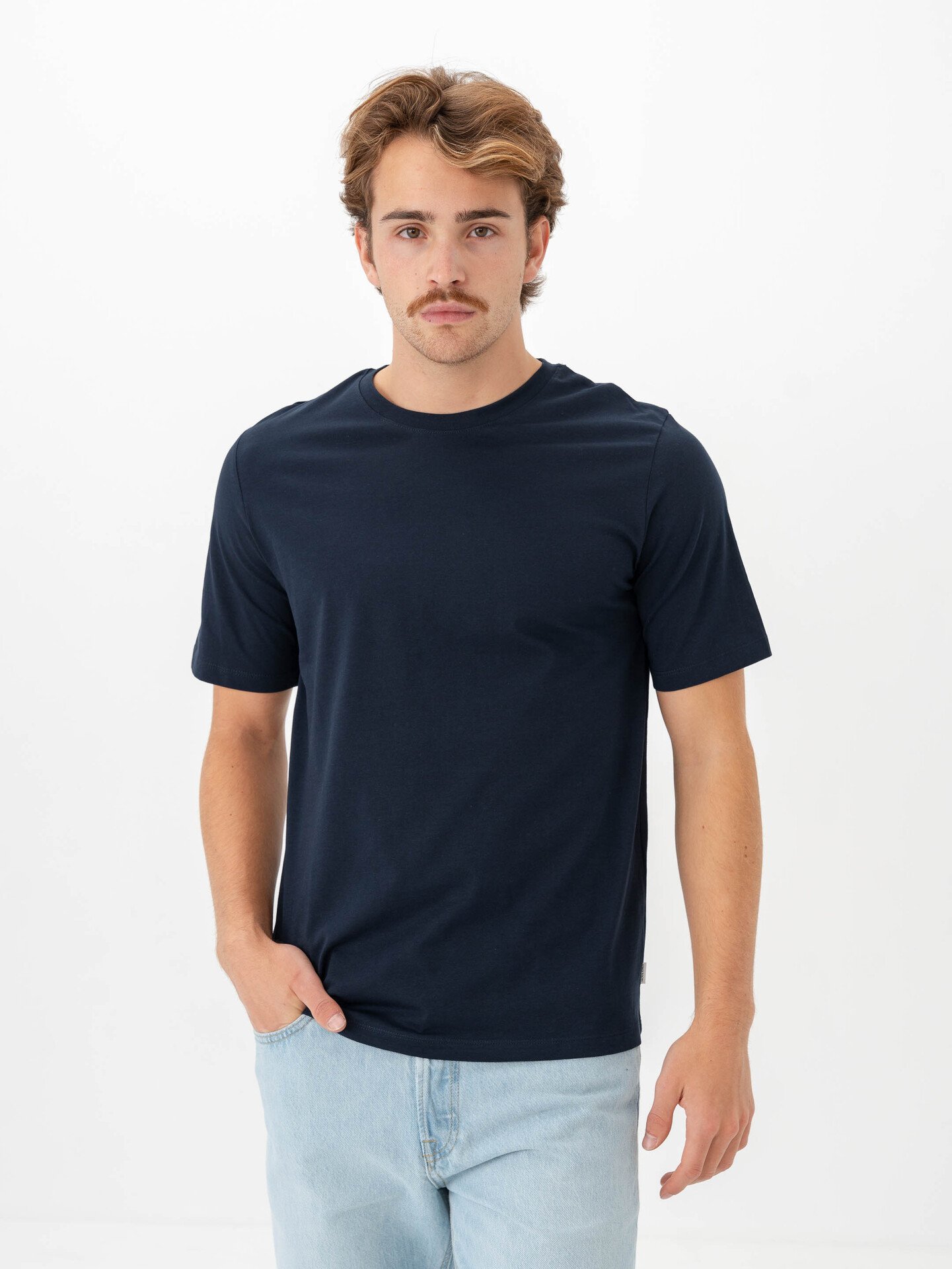 Jack and Jones Organic Basic Tee Short Sleeve O-Neck 3-Pack Black Navy White