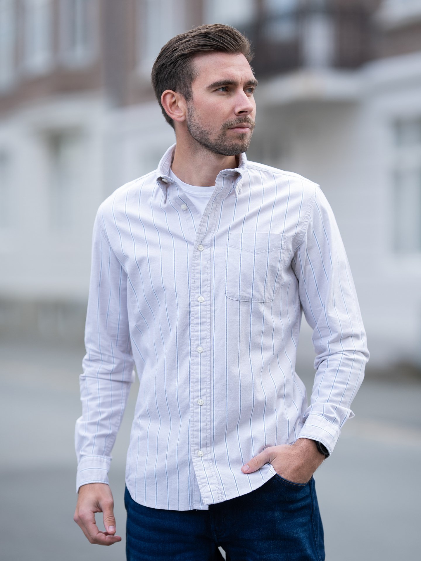 Jack and Jones Brook Oxford Shirt Long Sleeve Pure Cashmere