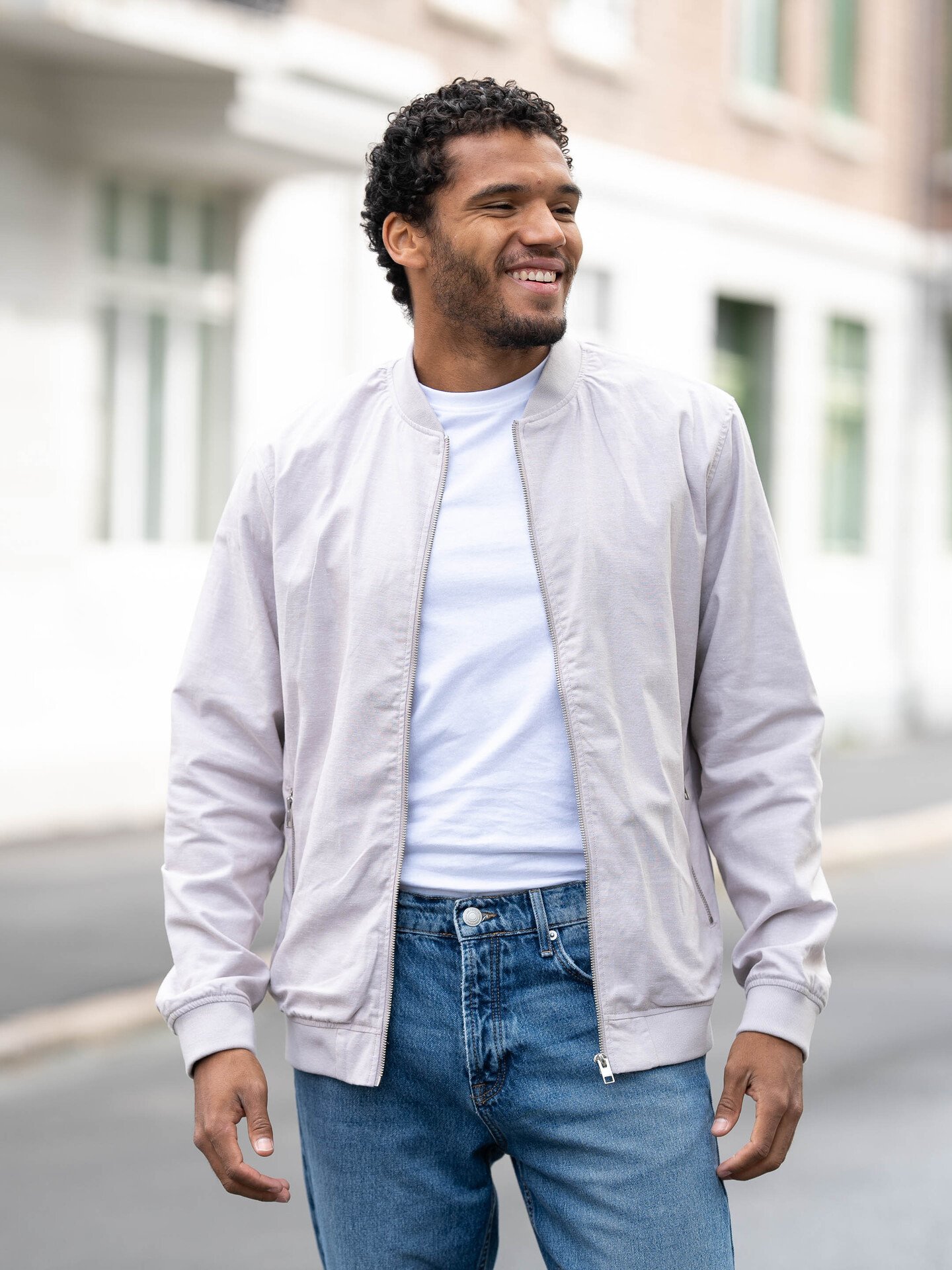 Jack and Jones Summer Linen Bomber Crockery