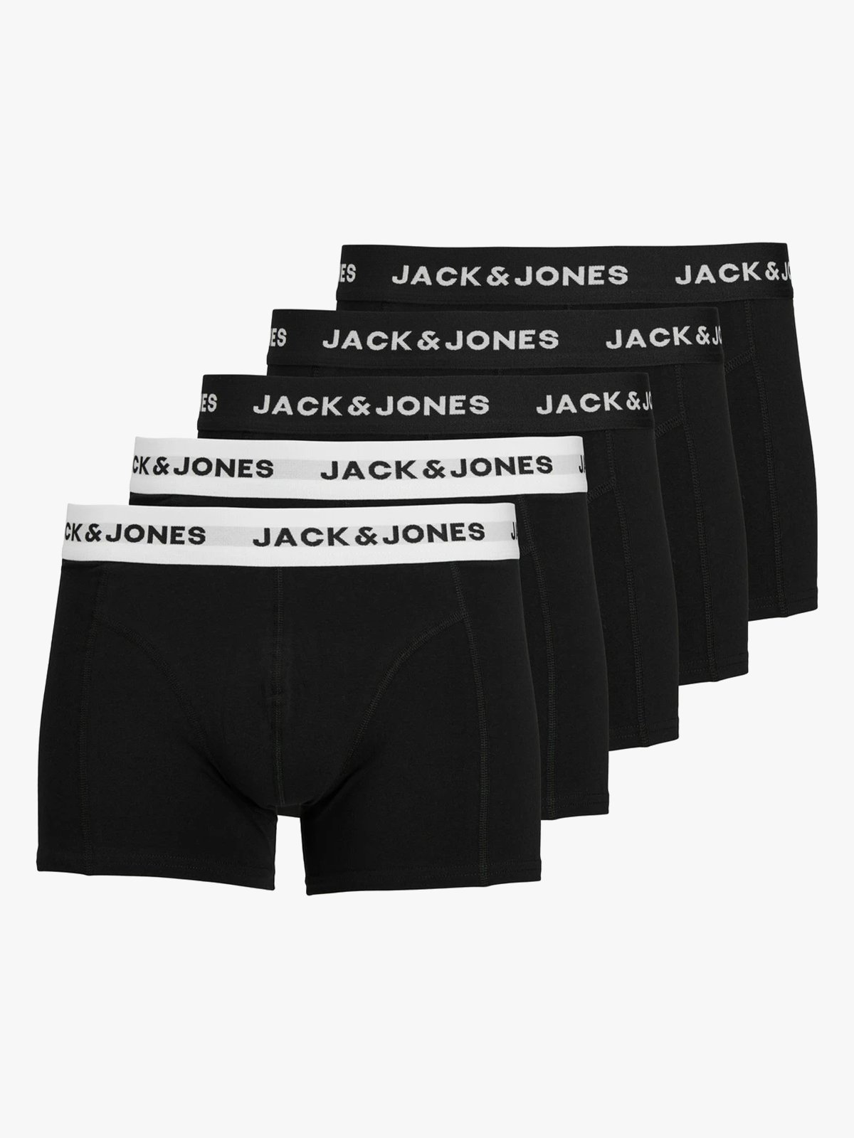 Jack and Jones Solid Trunks 5 pack Black