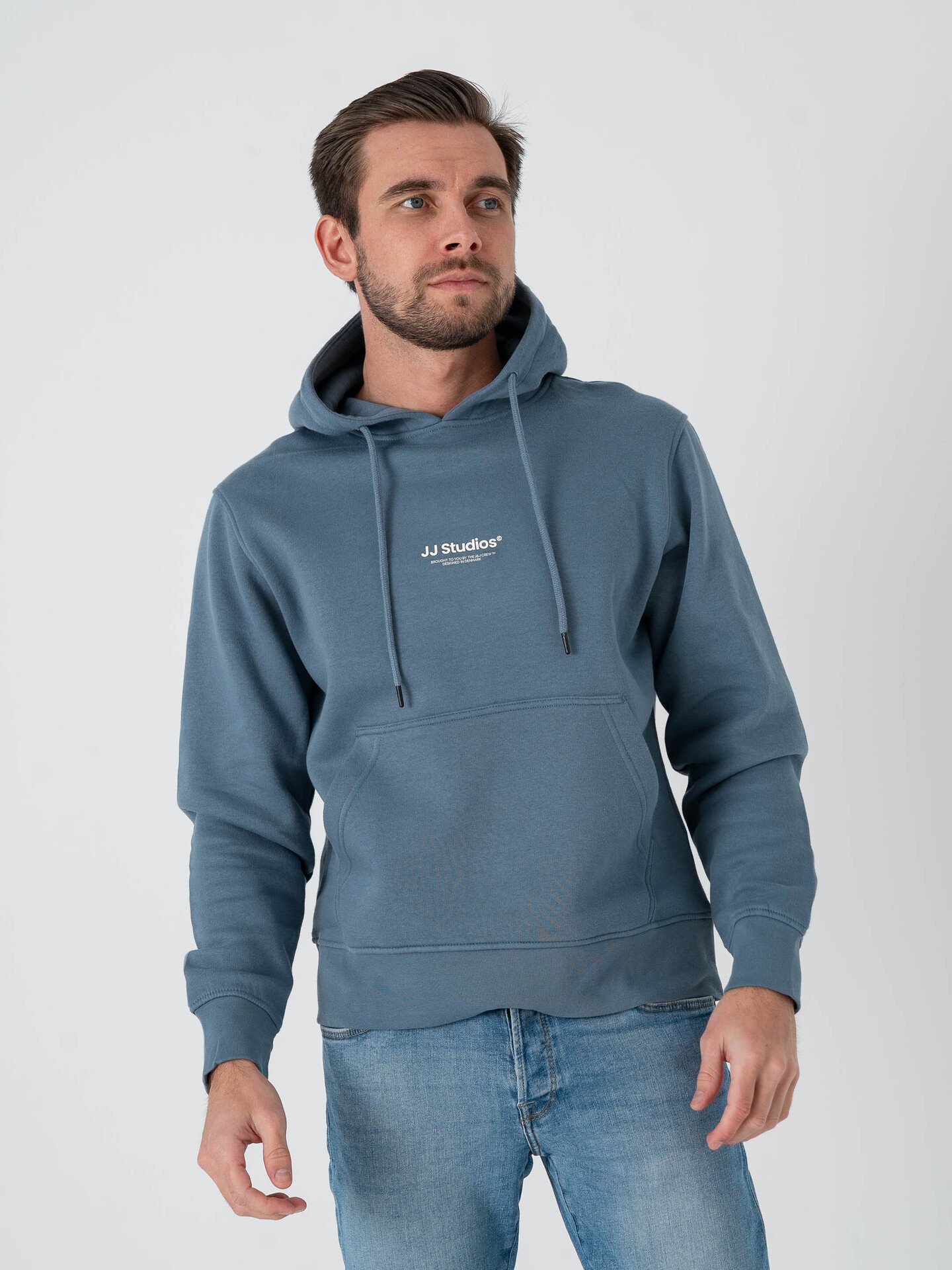 Jack and Jones Soho Sweat Hood Blue Mirage