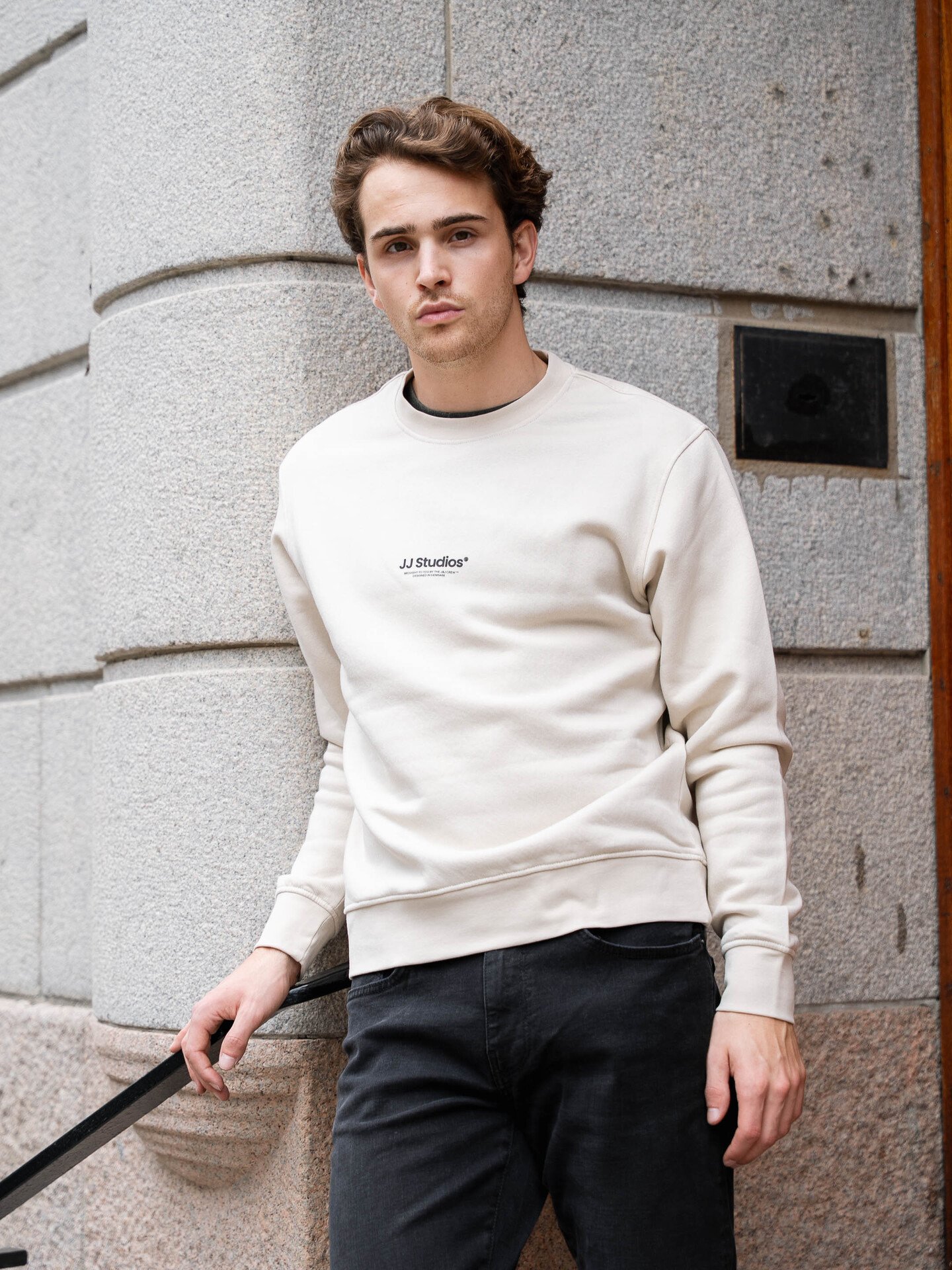 Jack and Jones Soho Sweat Crew Neck Moonbeam