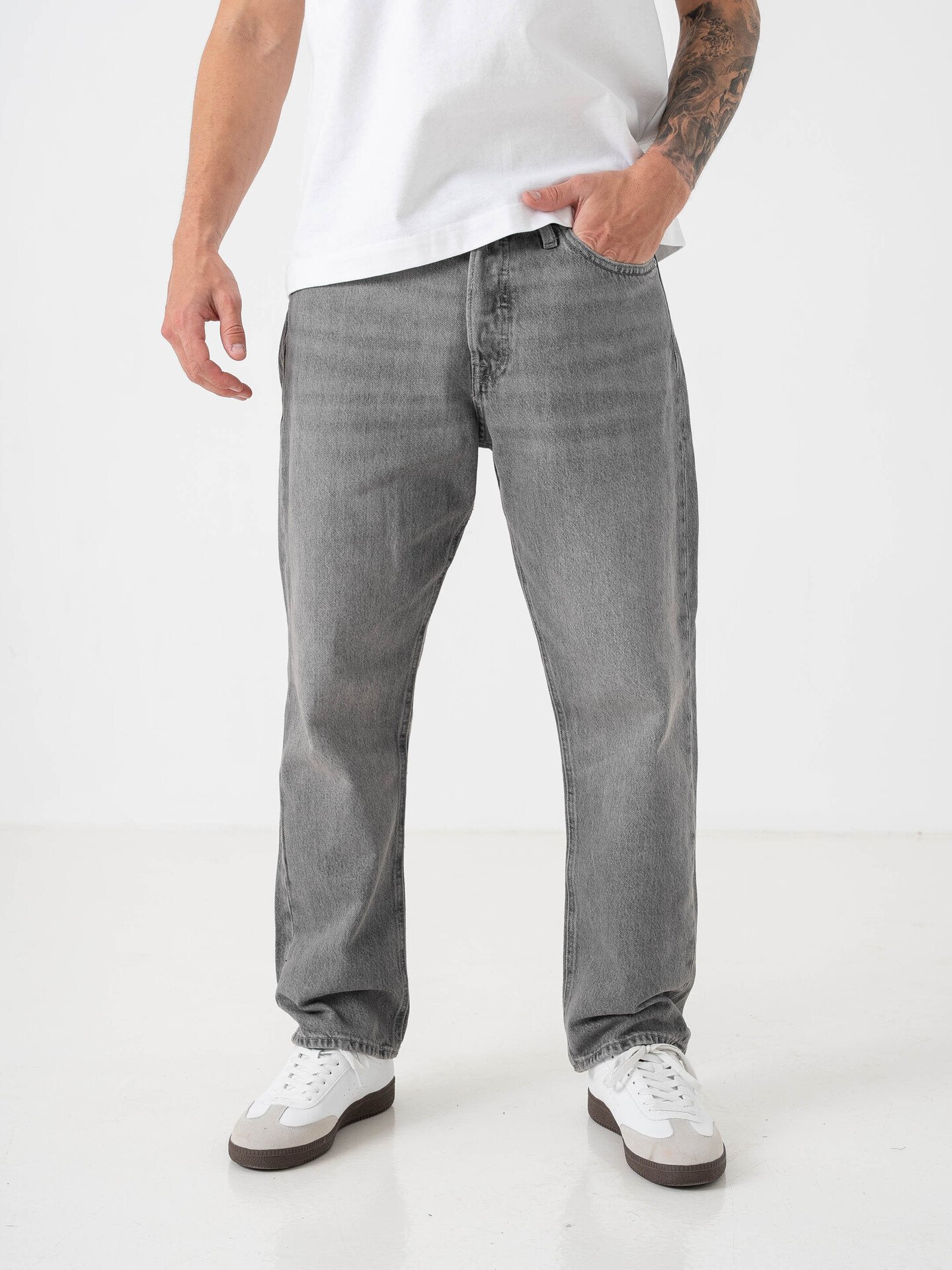 Jack and Jones Chris Original Jeans Grey Denim
