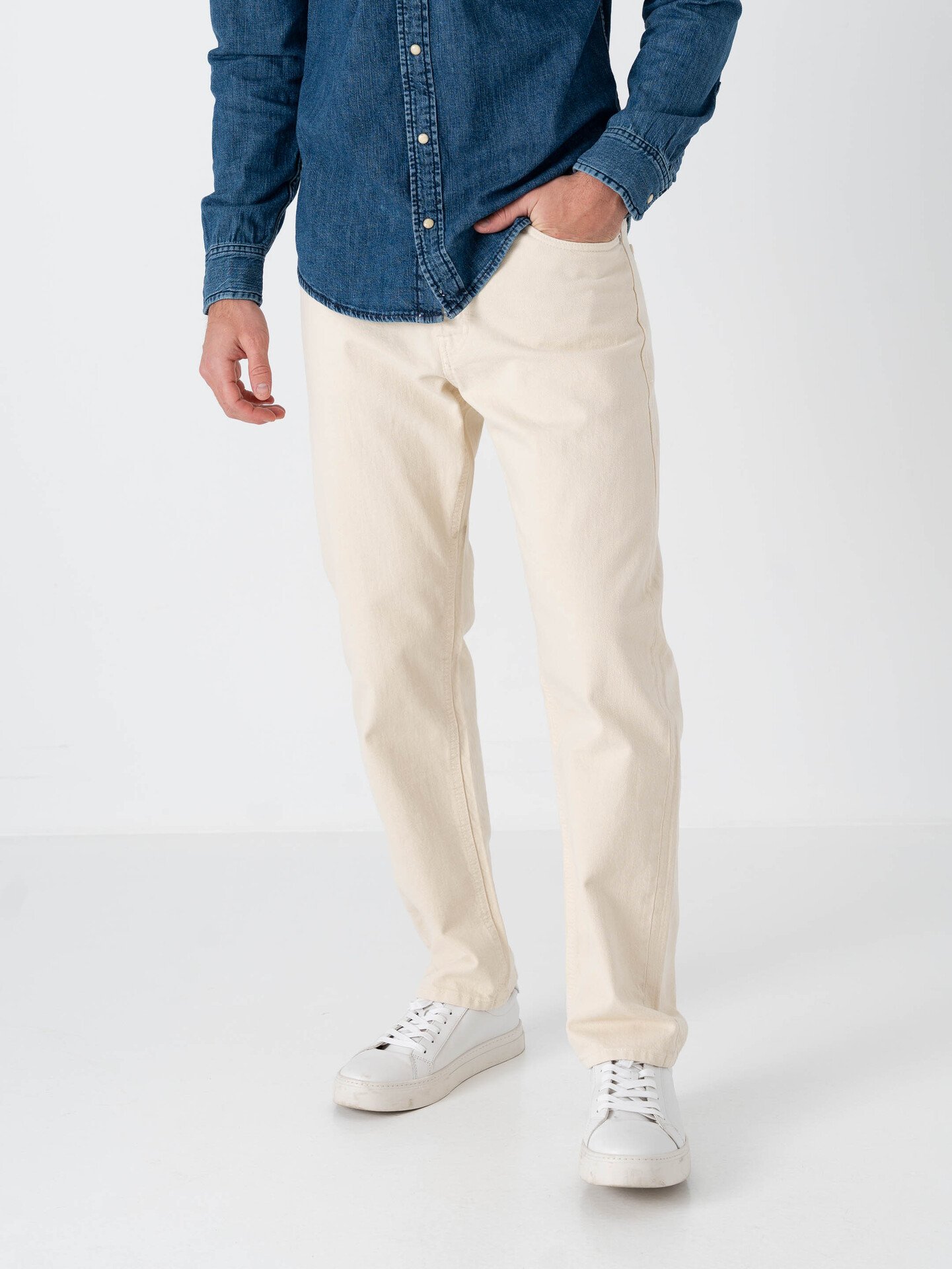 Jack and Jones Chris Original Jeans Ecru