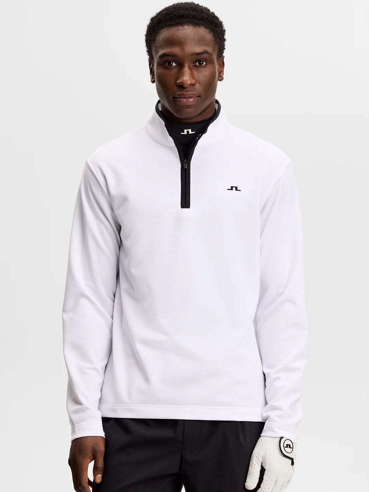 J.LINDEBERG Clide Quarter Zip Mid Layer White