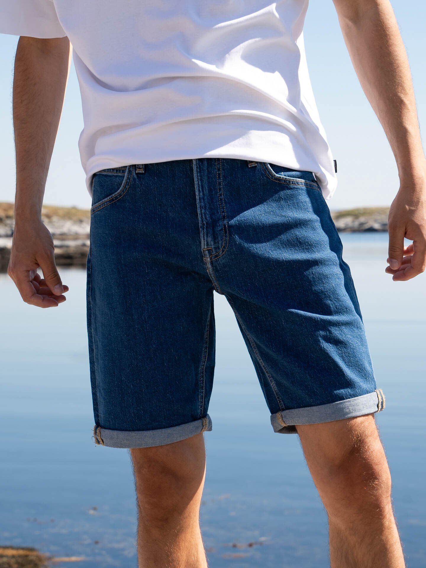 Lee 5 Pocket Short Blue