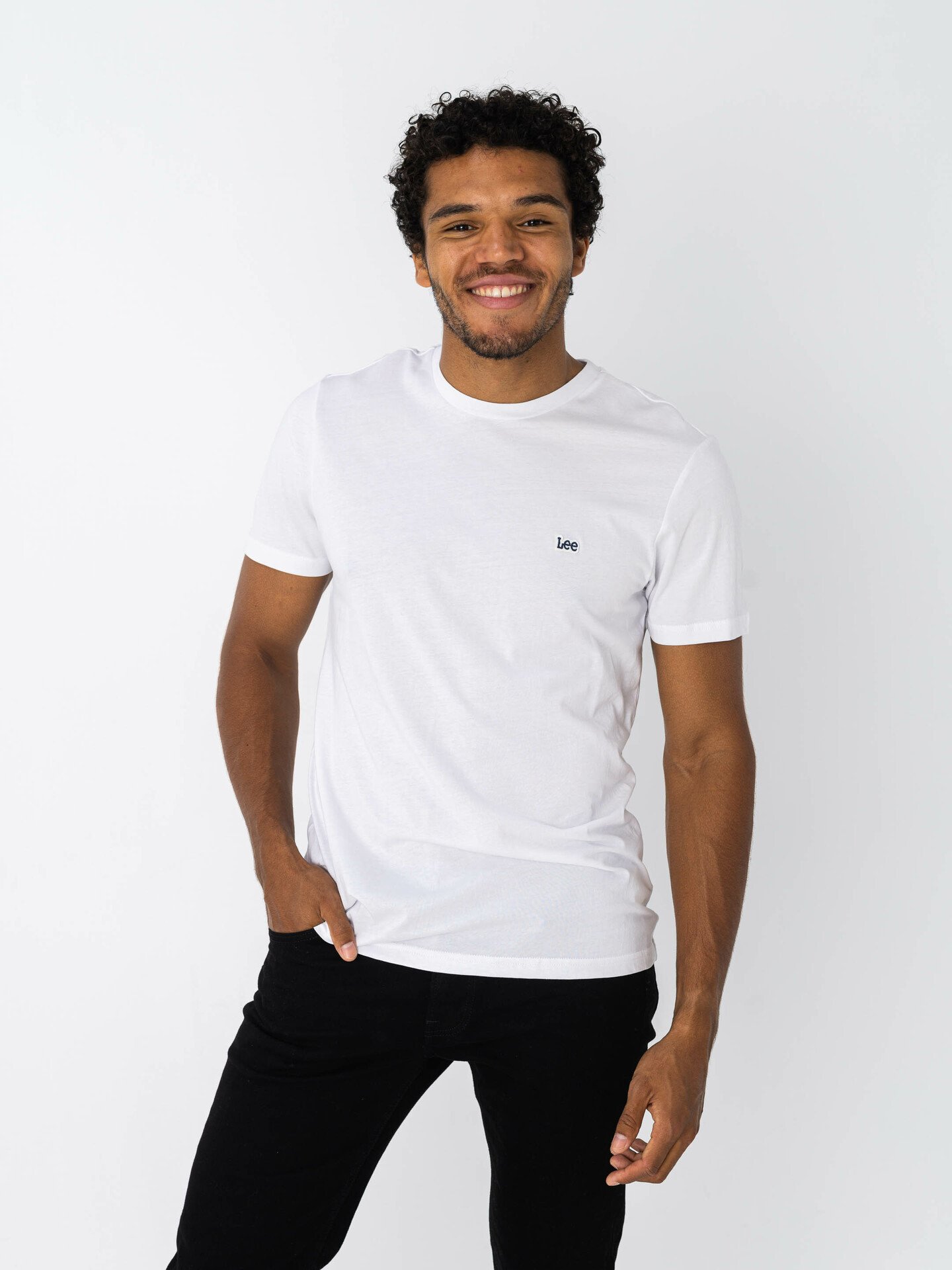 Lee Short Sleeve Patch Logo Tee White