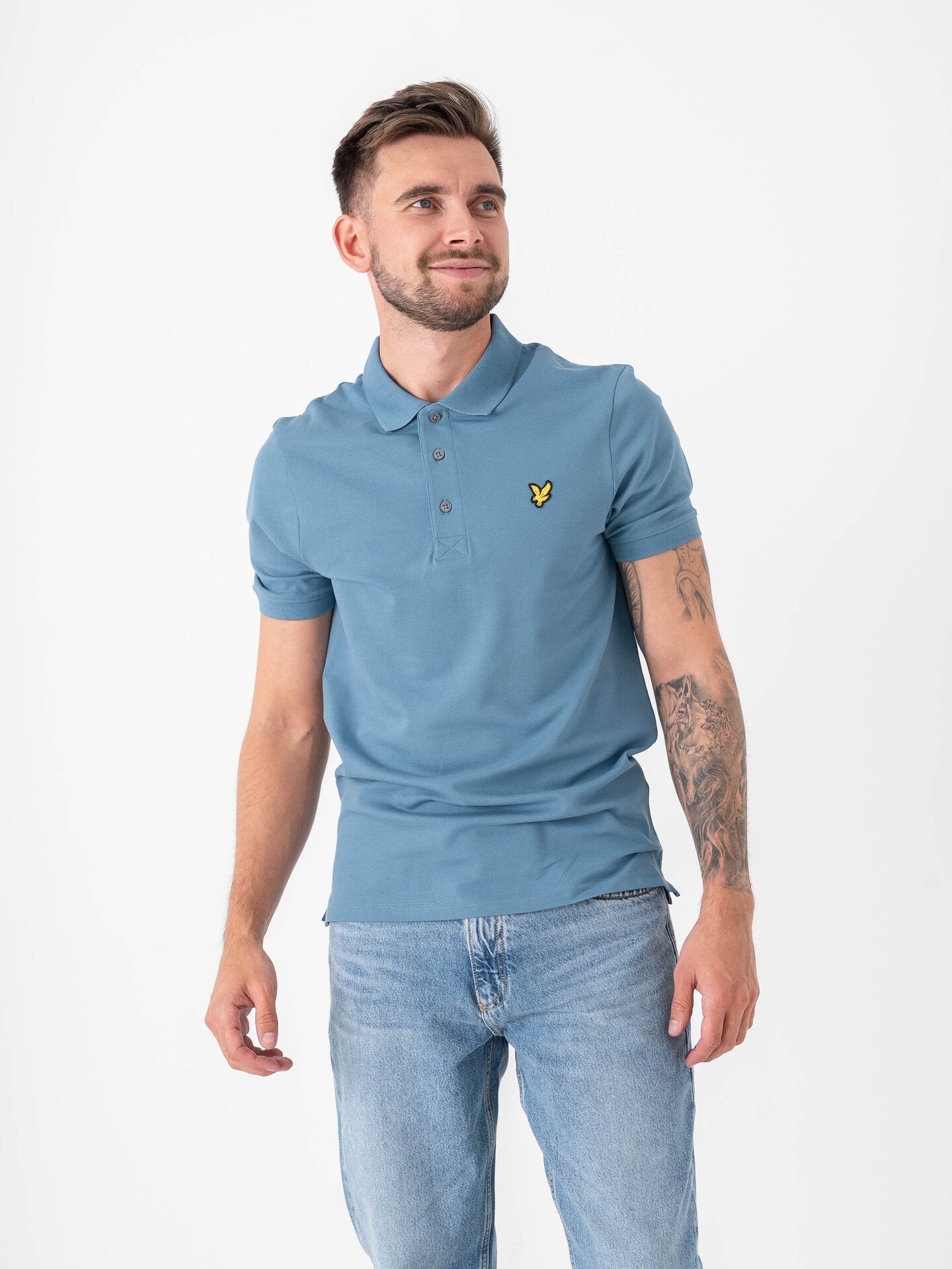 Lyle & Scott Plain Polo Shirt Ocean Sky
