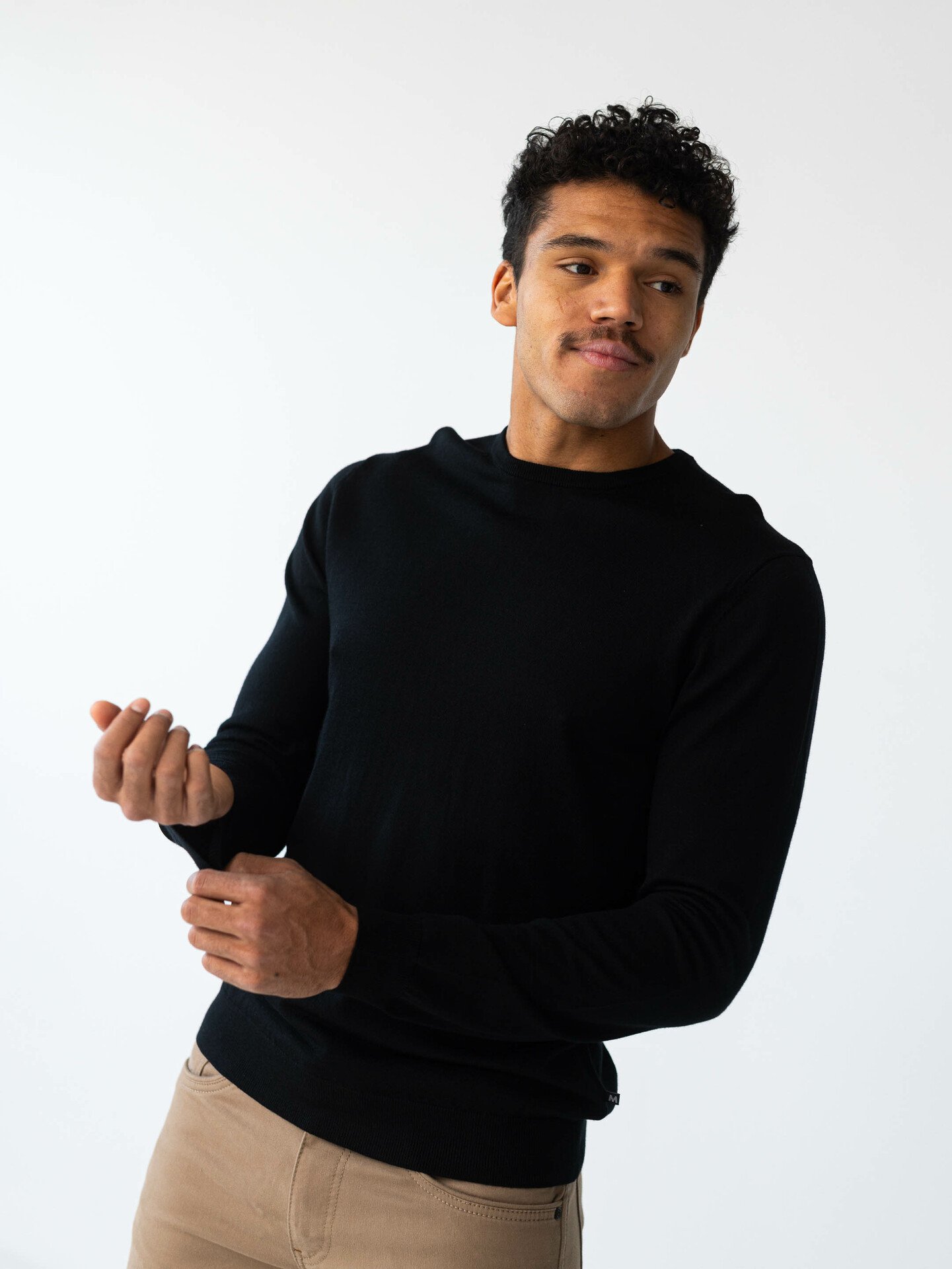 Matinique Grate Wool Pullover Black