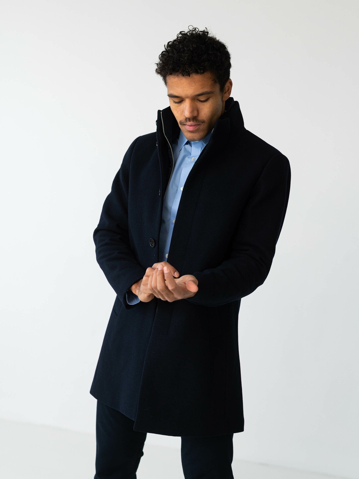 Matinique Harvey Wool Coat Dark Navy