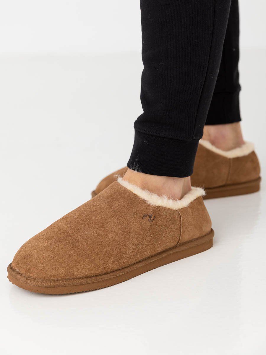 Noodles Lodge Wool Slipper Camel