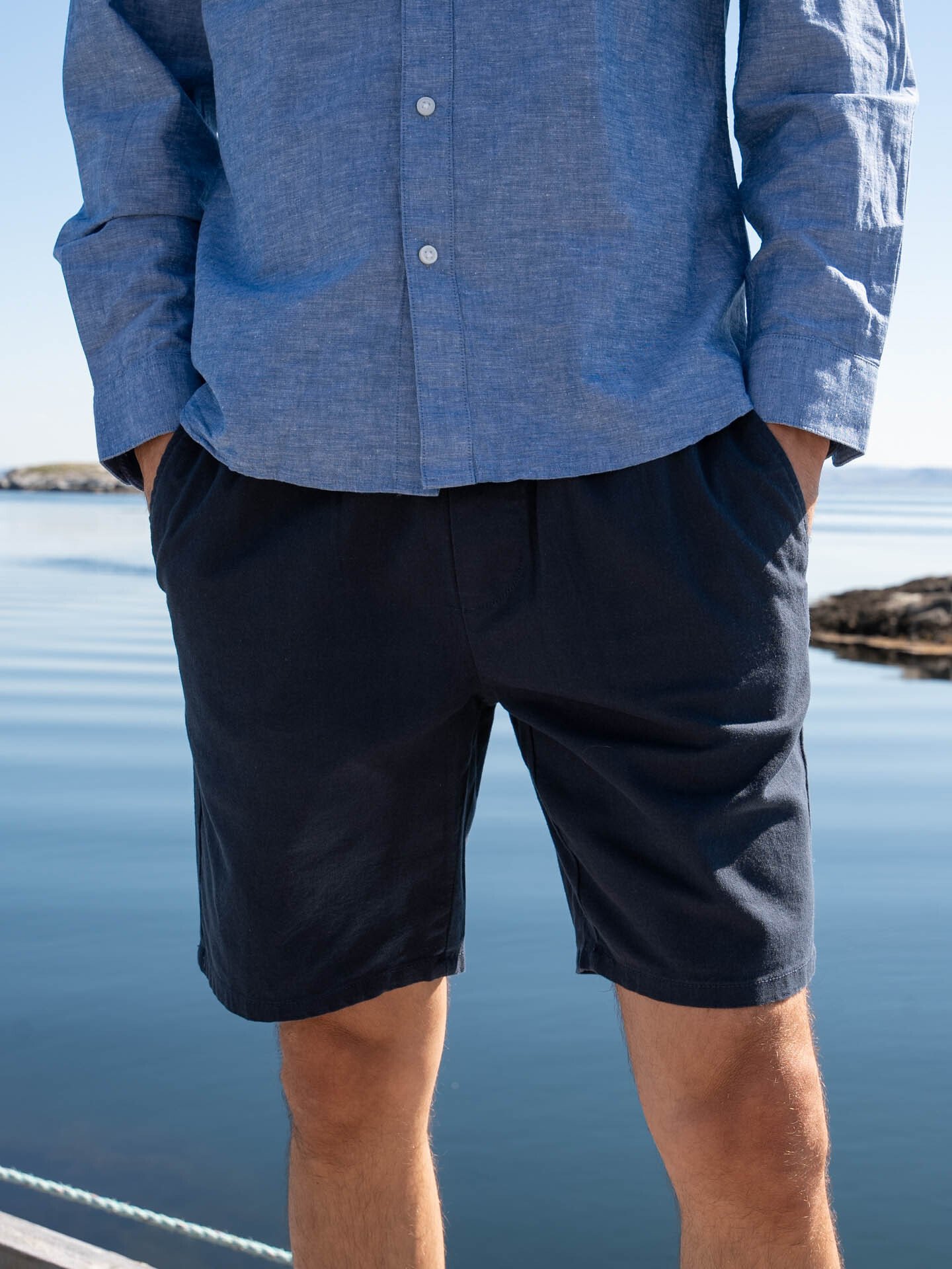 Only & Sons Linus Shorts Dark Navy