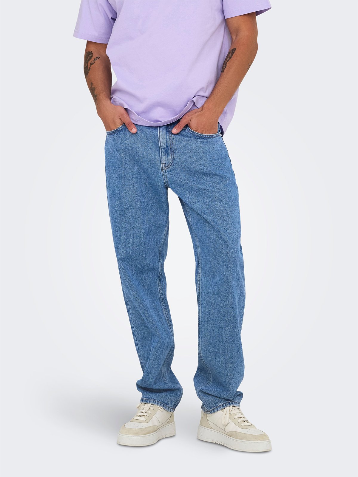 Only & Sons Edge Straight Jeans Medium Blue Denim