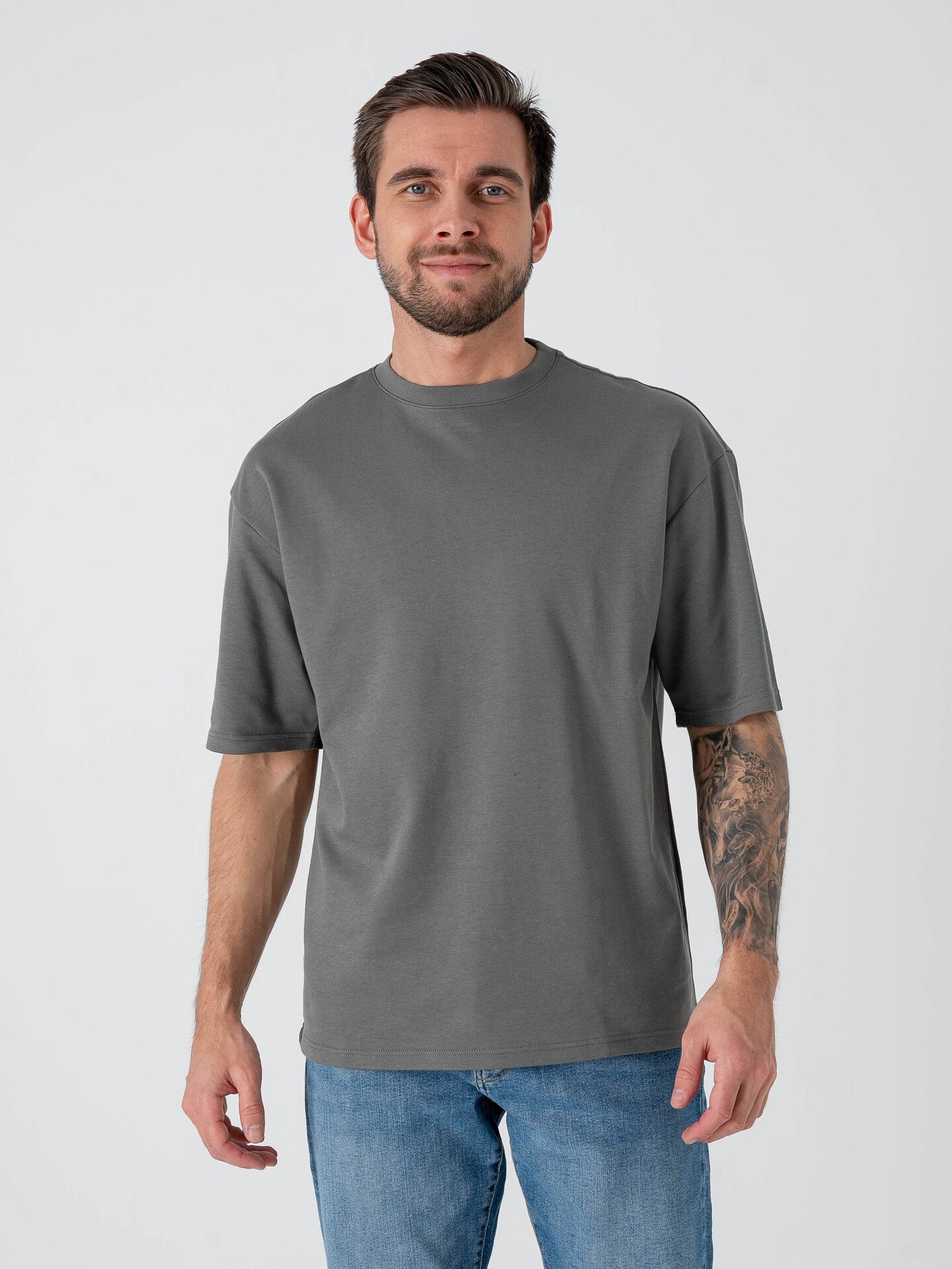 Only & Sons Caspian Airflex Boxy Short Sleeve Tee Castor Gray