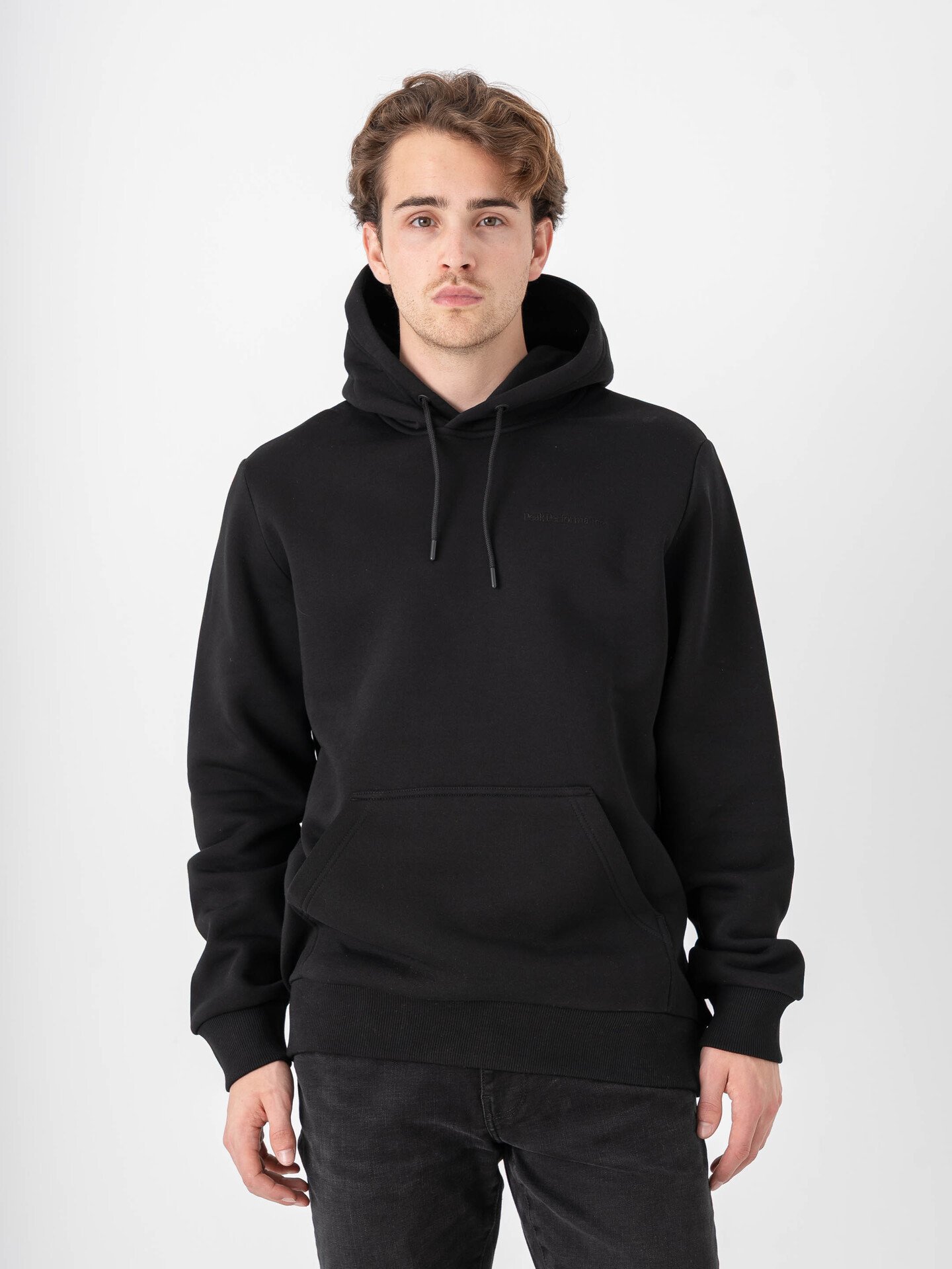 Peak Performance M Original Small Logo Hood BLACK