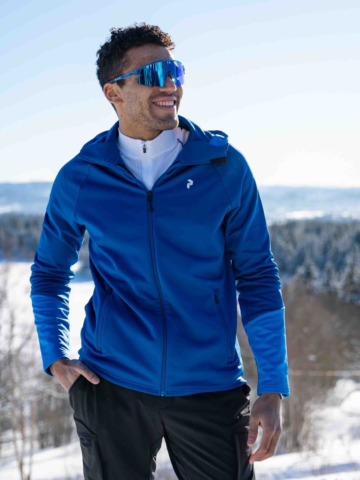Peak Performance Rider Essentials Zip Hood True Blue / Crisp Air Blue