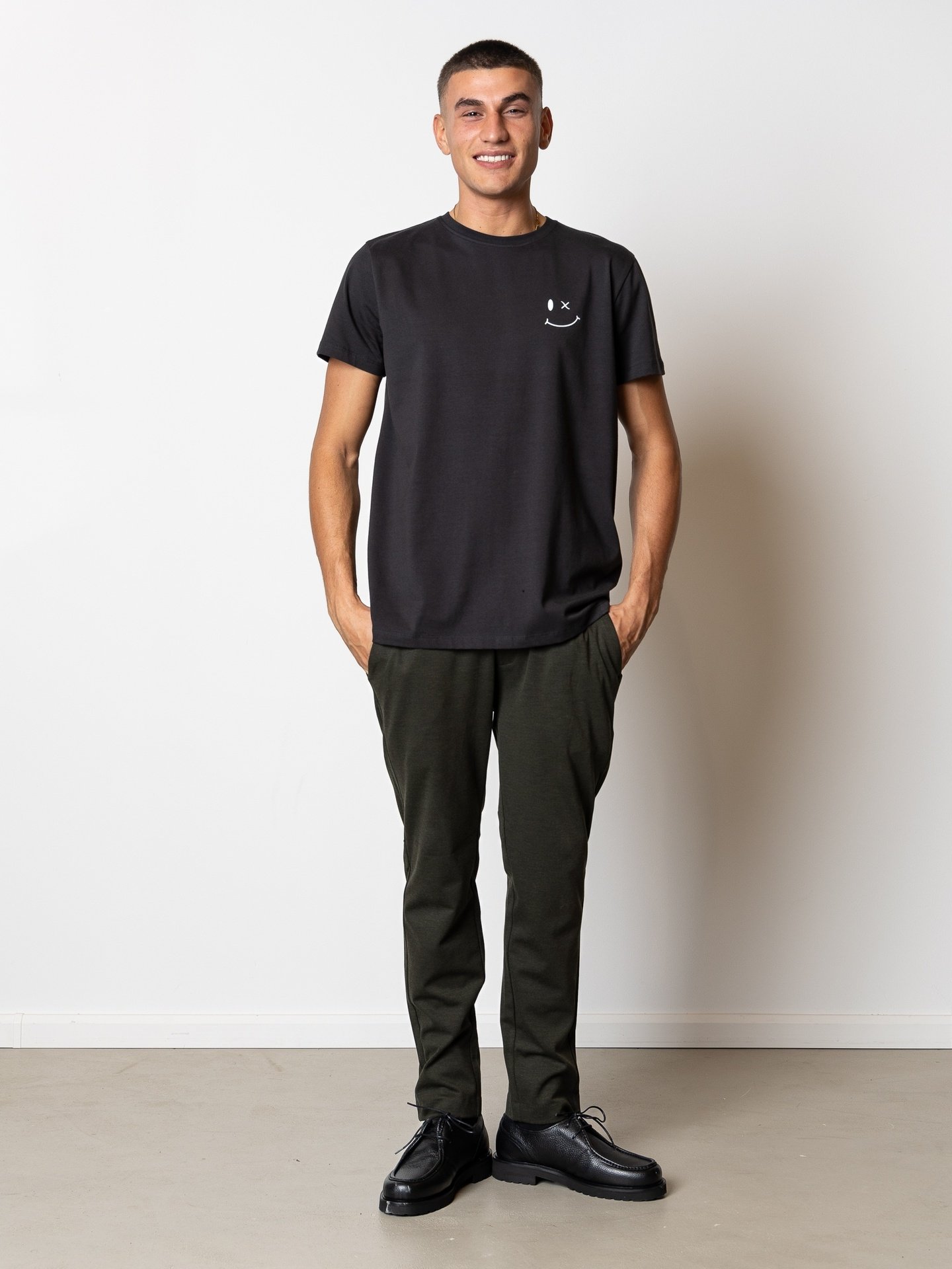 CLEAN CUT COPENHAGEN Patrick Organic Tee Black / White print