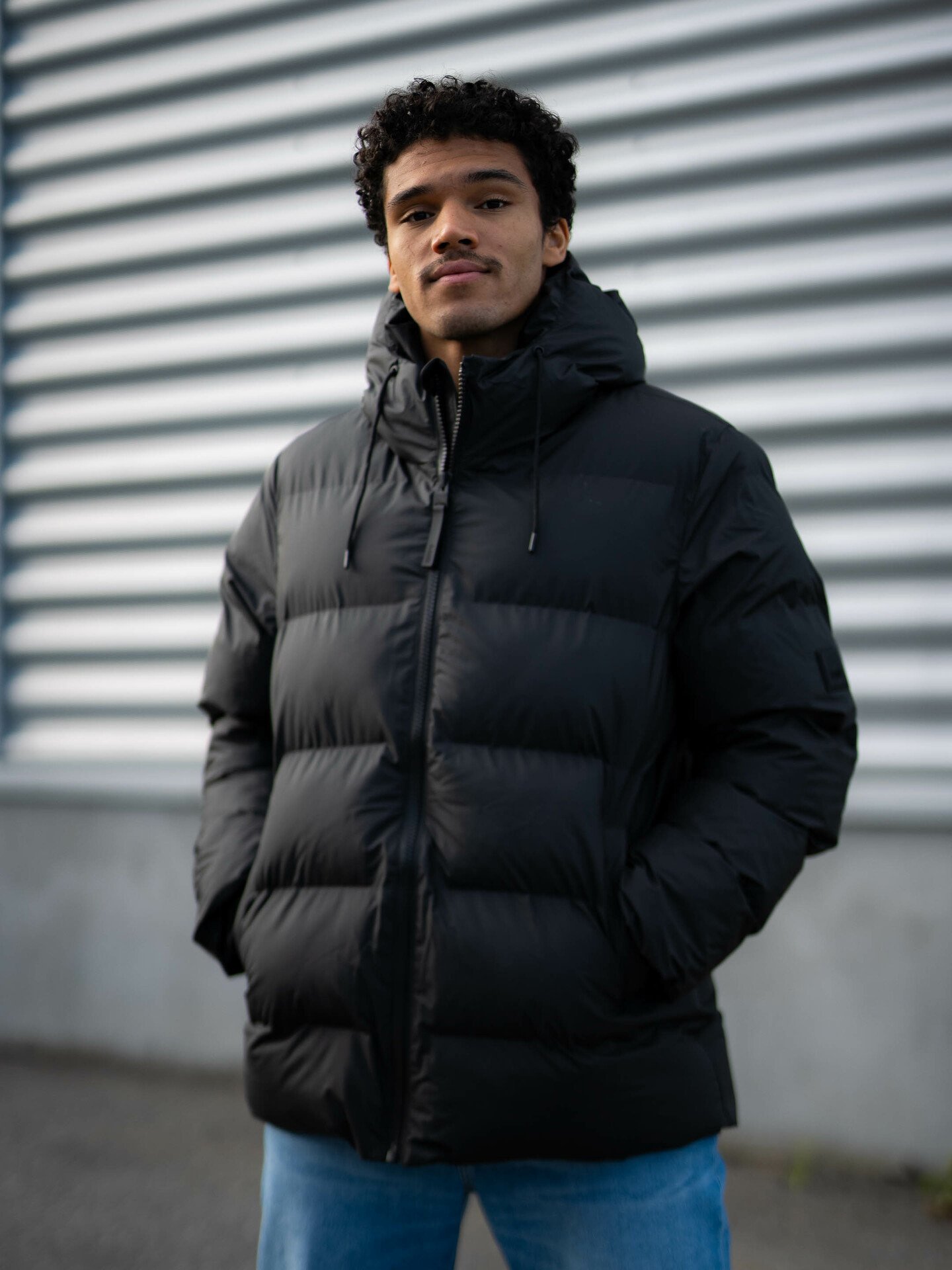 Rains Alta Puffer Jacket Black