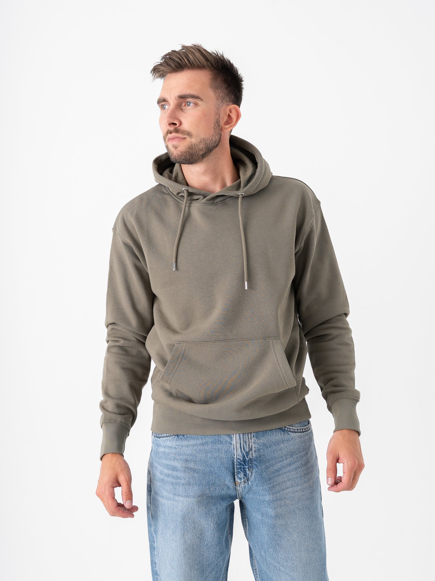Solid Lenz Hood Sweatshirt Dusty Olive