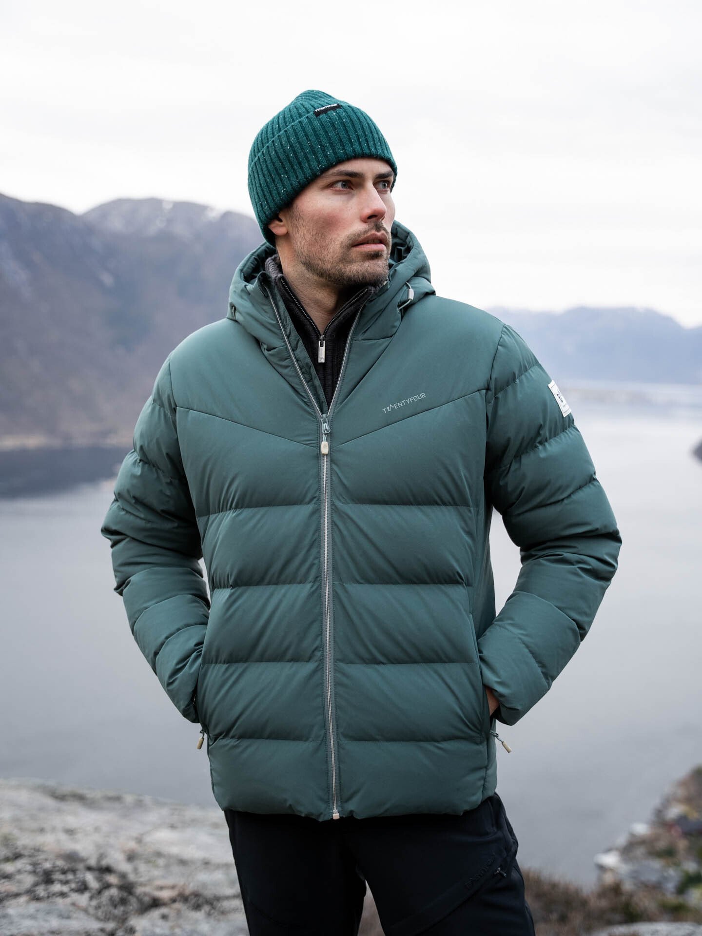 Twentyfour Finse Origin Dunjakke Mellomgrønn
