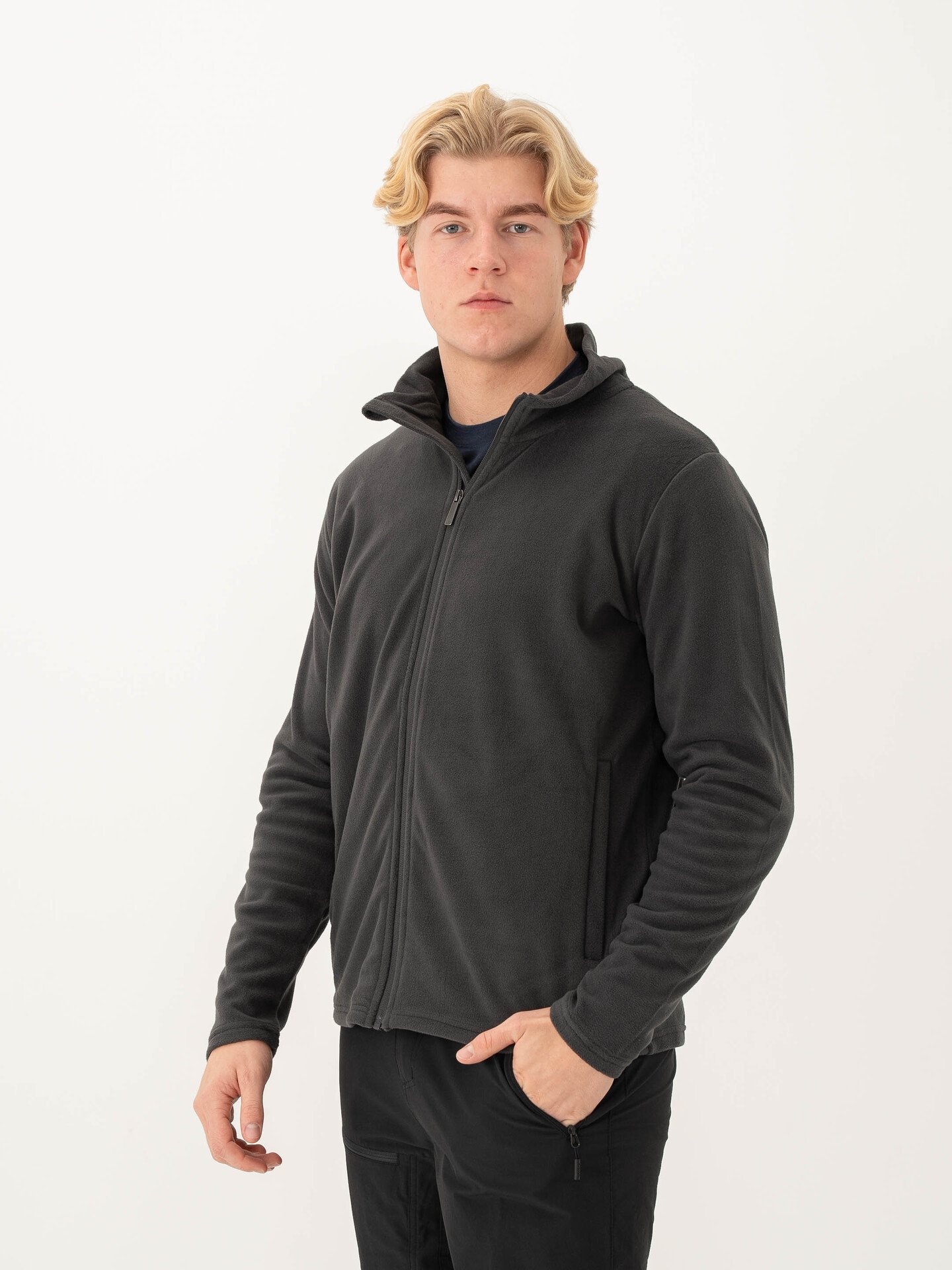 Twentyfour Finse 2.0 Long Zip Fleece H Skyggesort