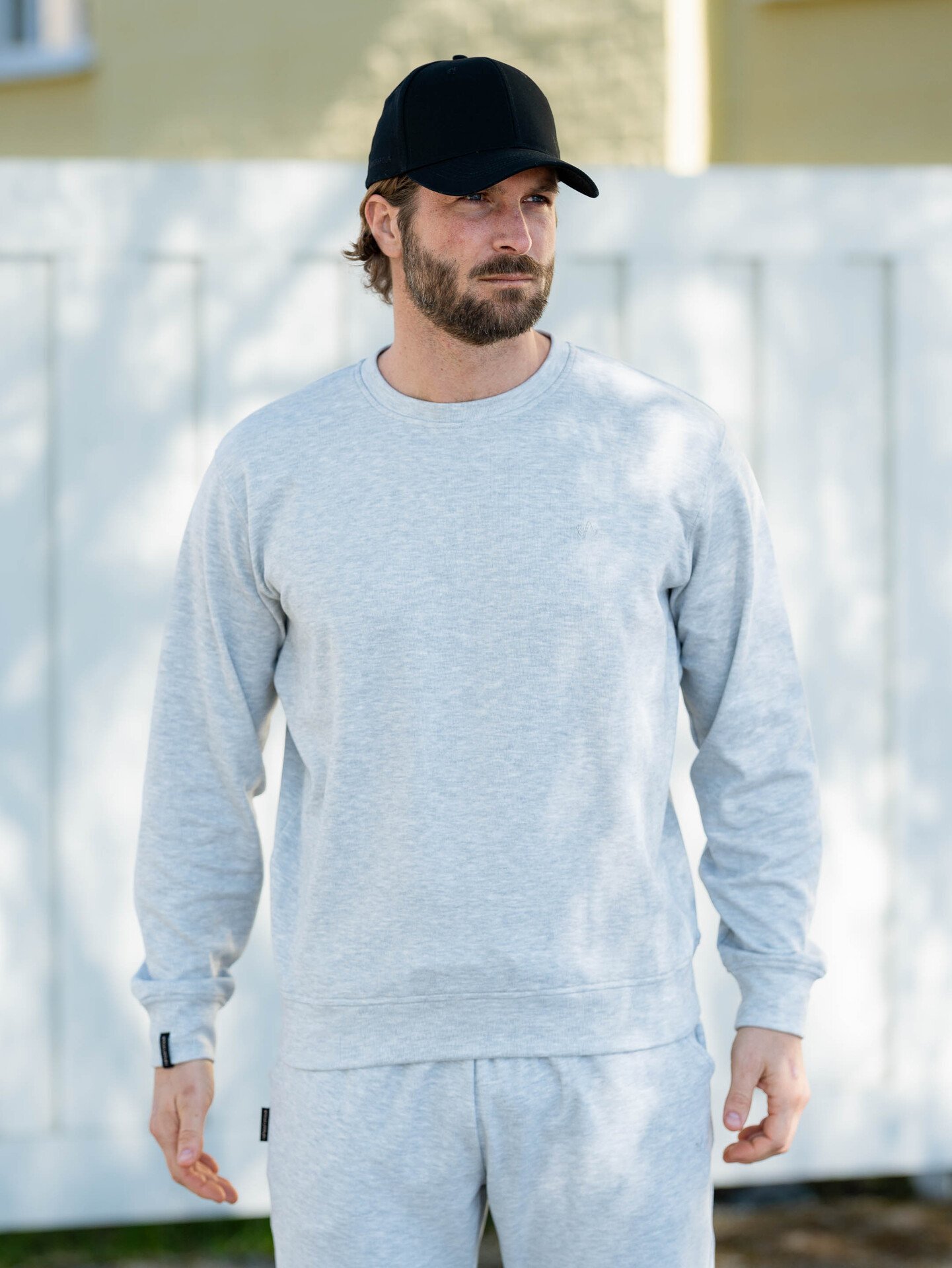 Twentyfour Mode Comfy Genser Lys Grå Melange