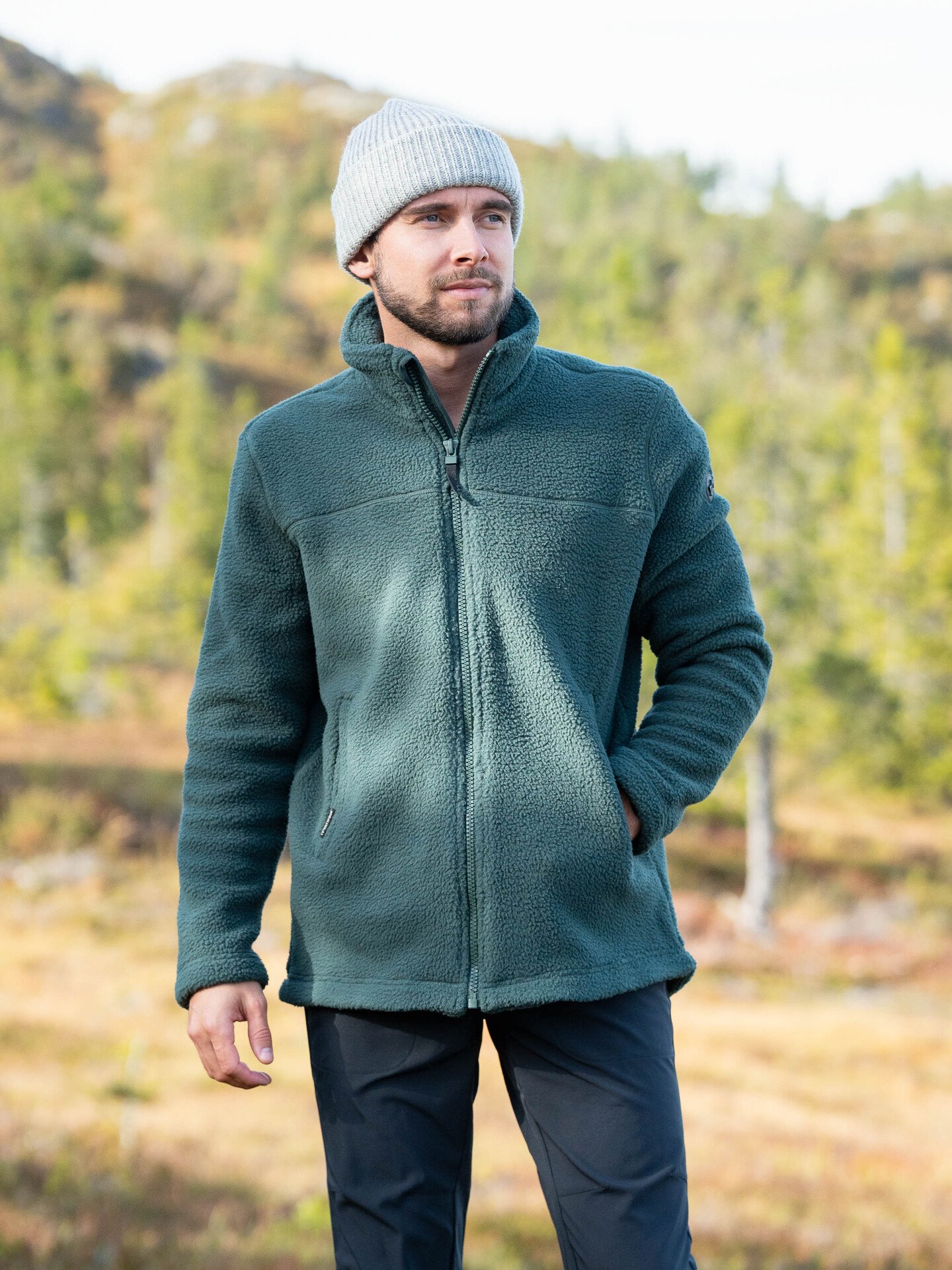 Twentyfour Mode Pile Jakke Dyp Grønn