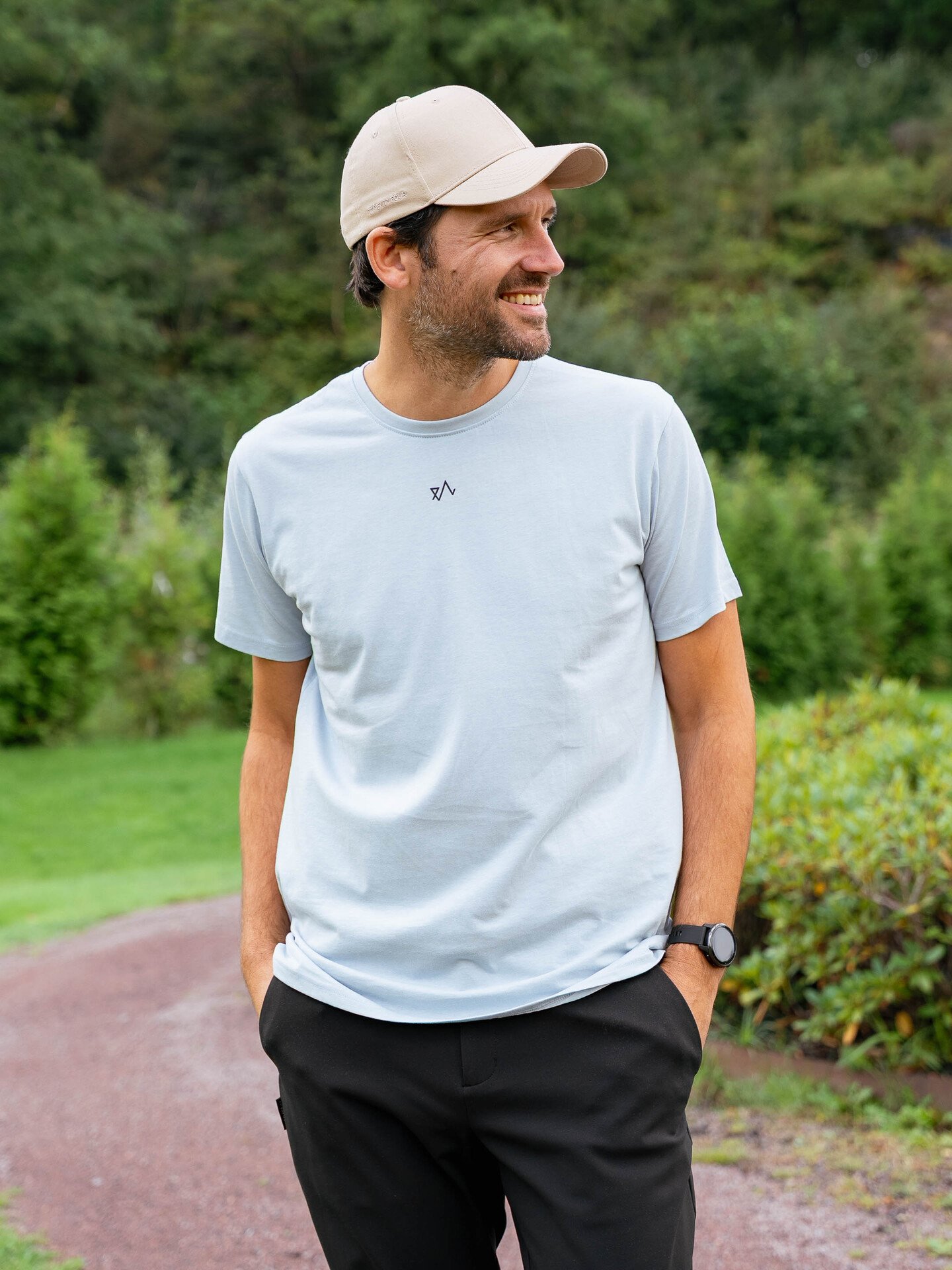 Twentyfour & T-skjorte Frostblå