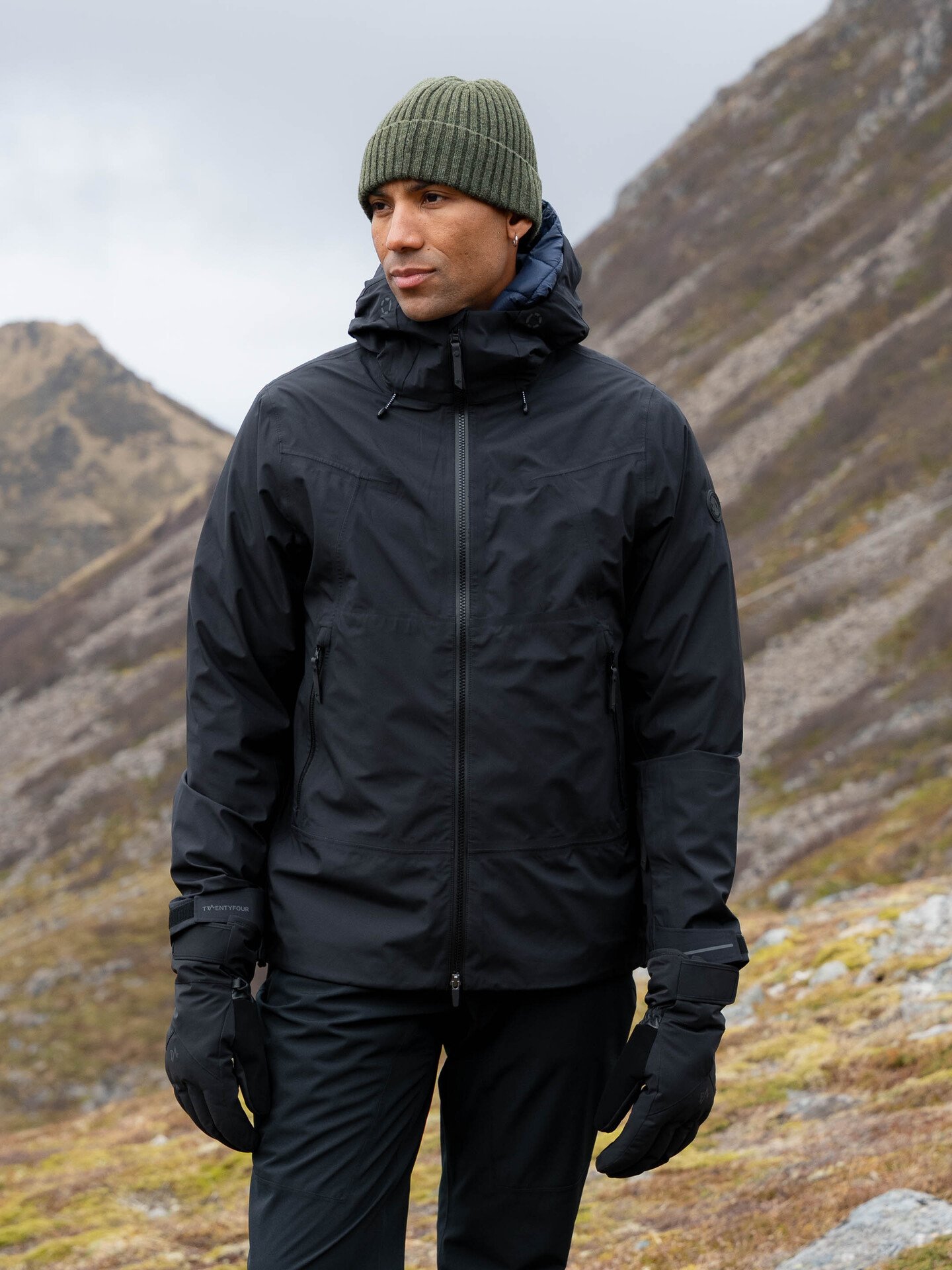 Twentyfour Aurora 3-Lags Skalljakke Sort