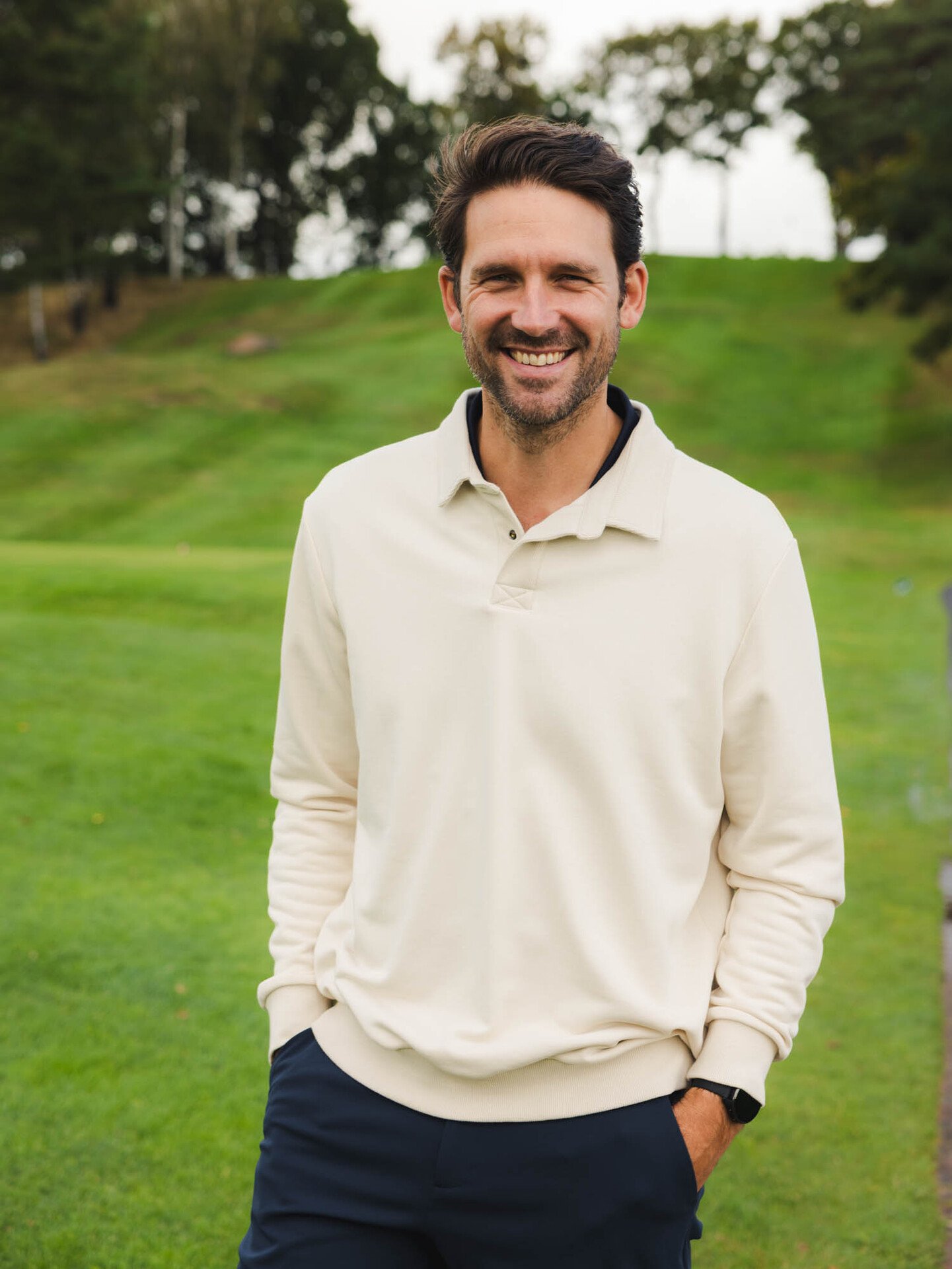 Twentyfour Mode Polo Sweater Gråhvit