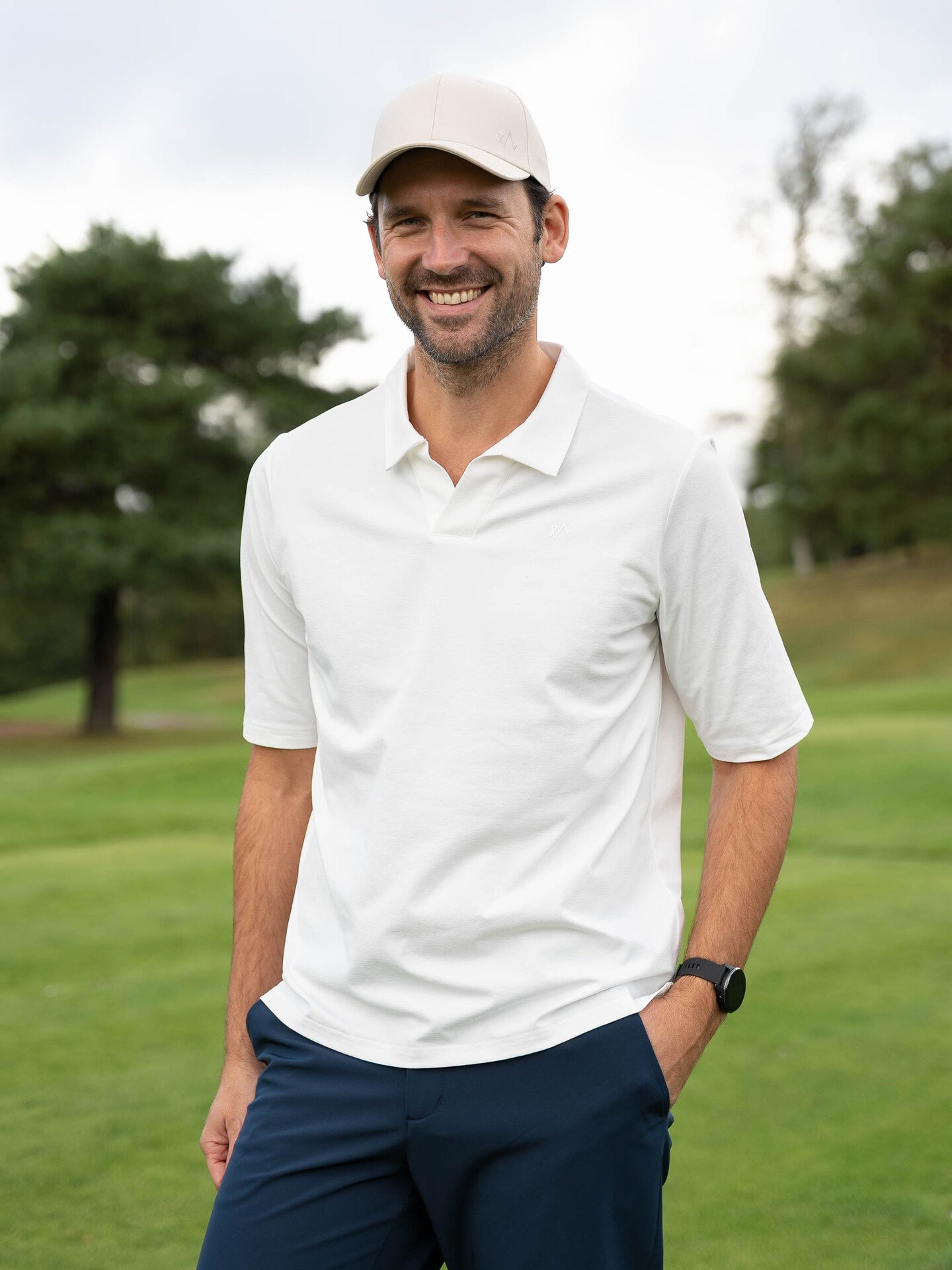 Twentyfour Mode Flex Pique Hvit