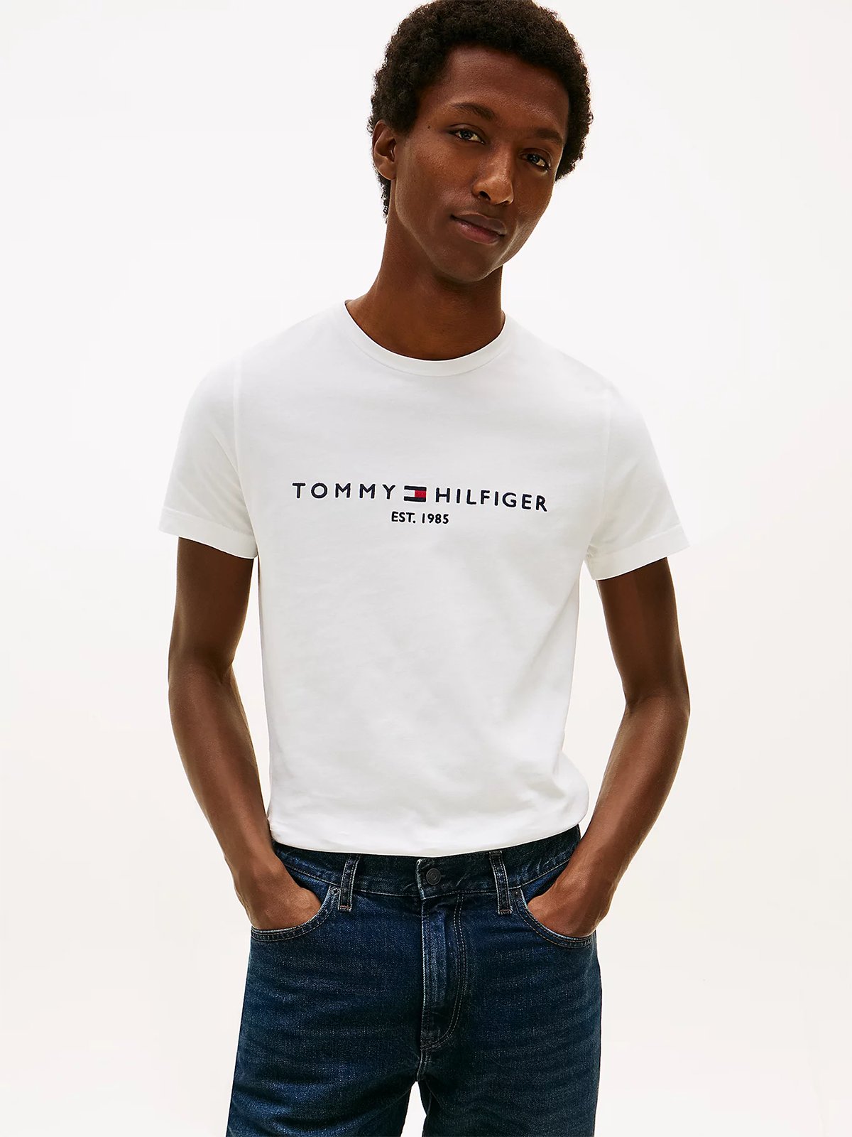 Tommy Hilfiger Core Tommy Logo Tee Snow White