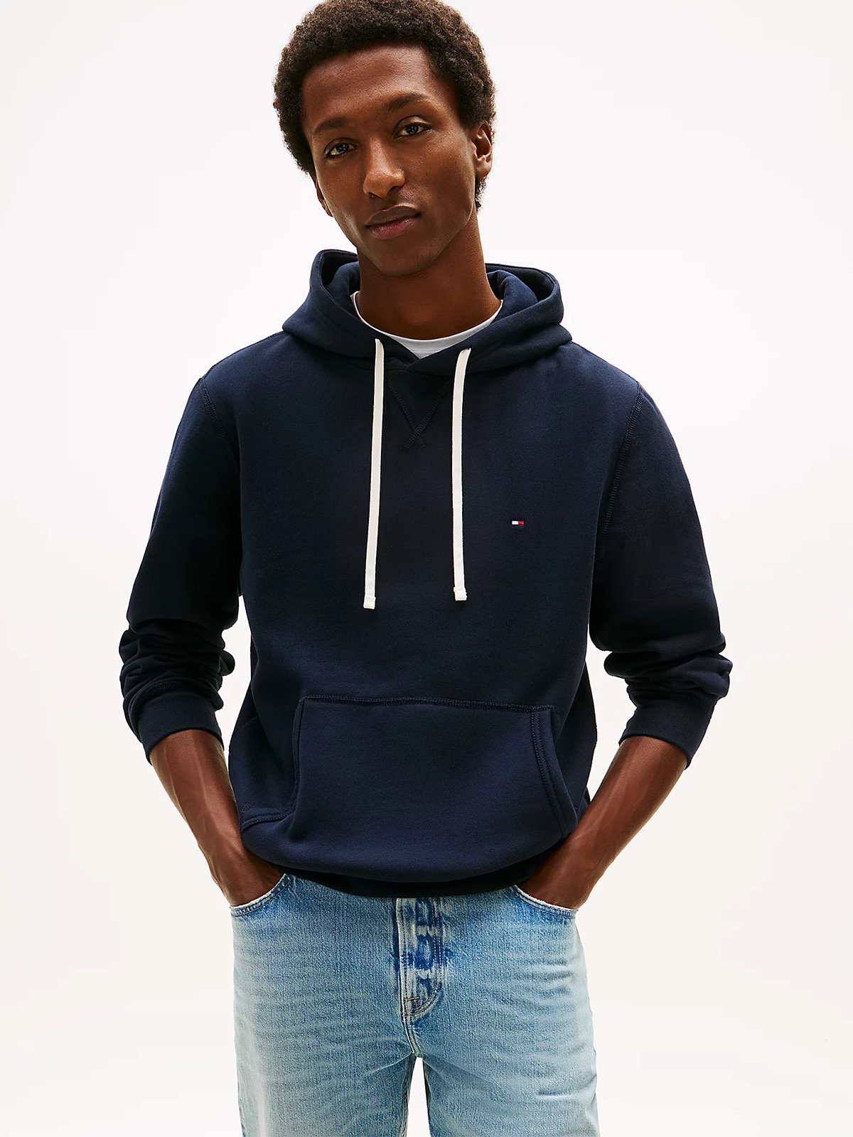 Tommy Hilfiger Essential Fleece Hoody Navy Blue