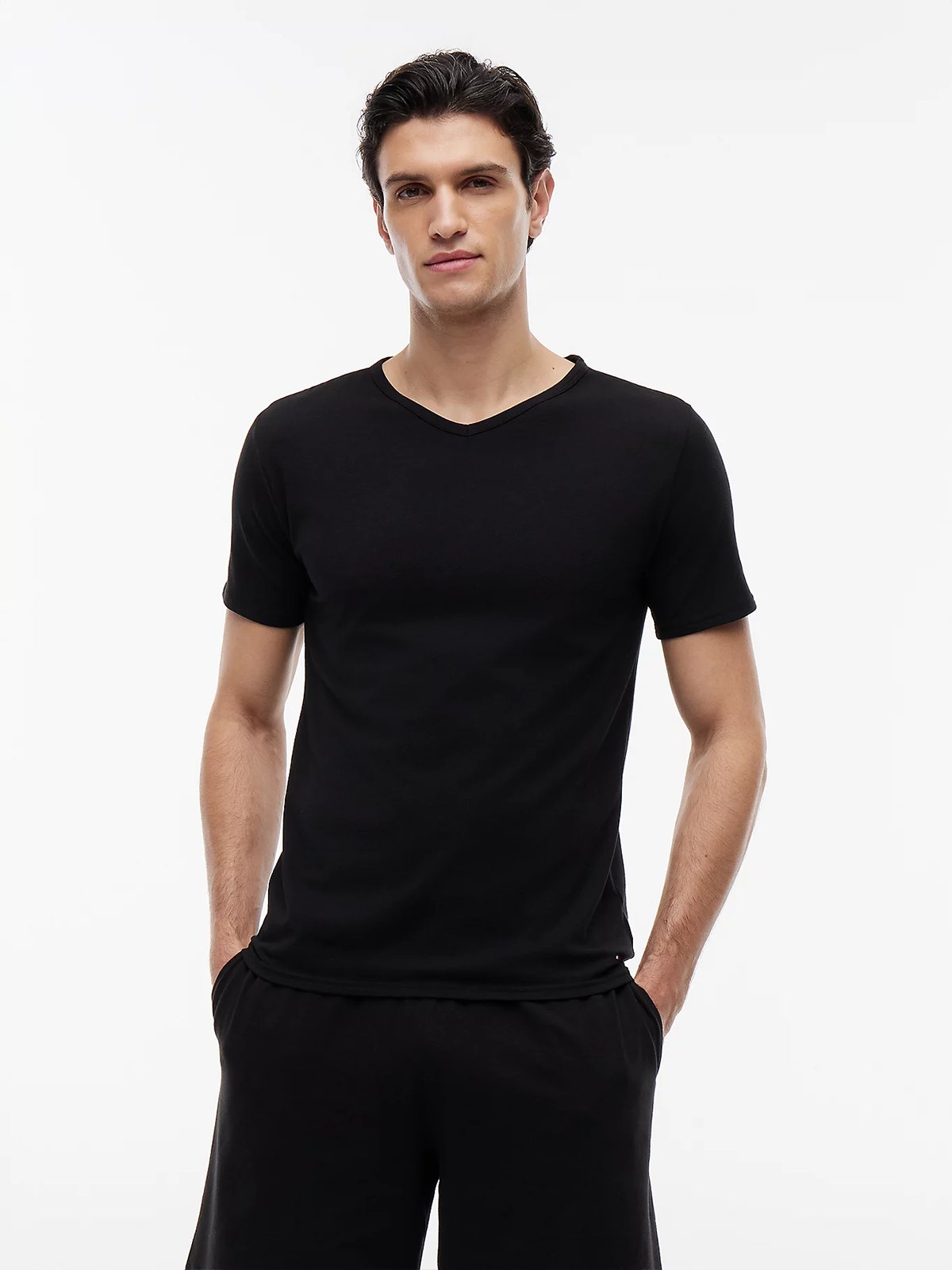 Tommy Hilfiger Stretch V-Neck Tee 3pk Black / Black / Black