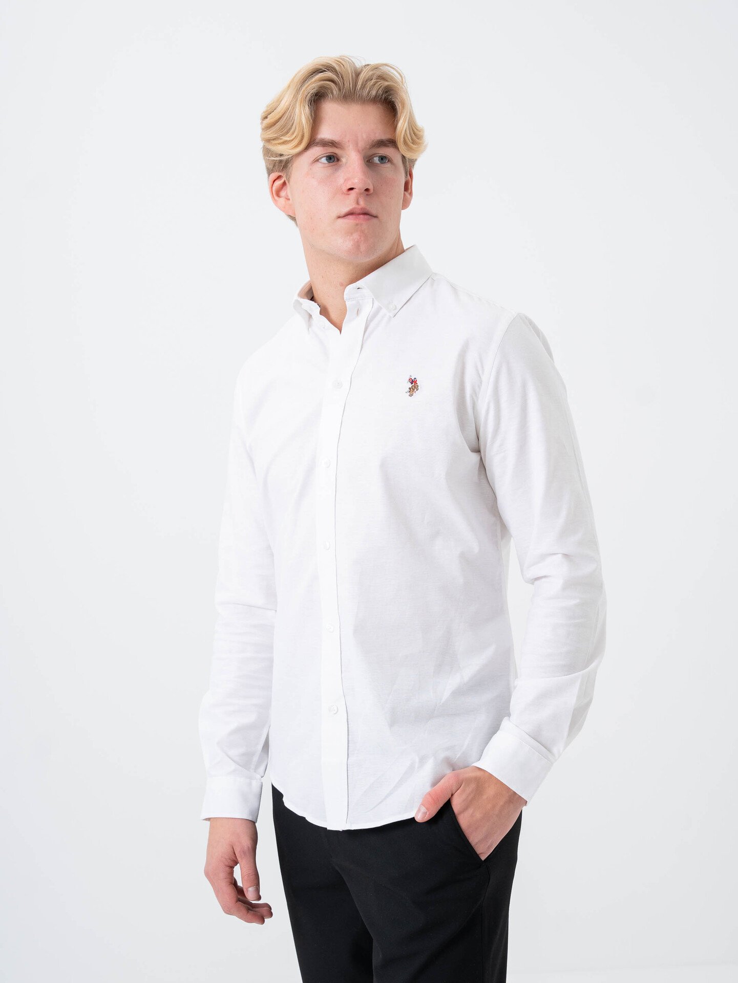 U.S. Polo Assn. Flex Calvert Shirt Regular Bright White