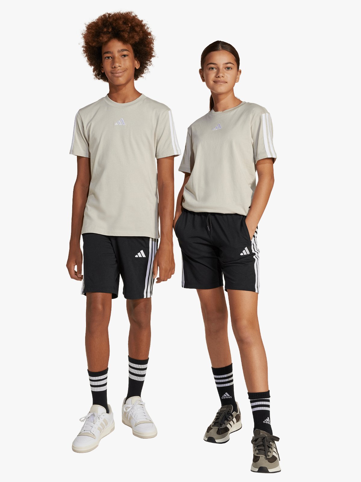 adidas 3-Stripes Shorts 210 Junior Black / White