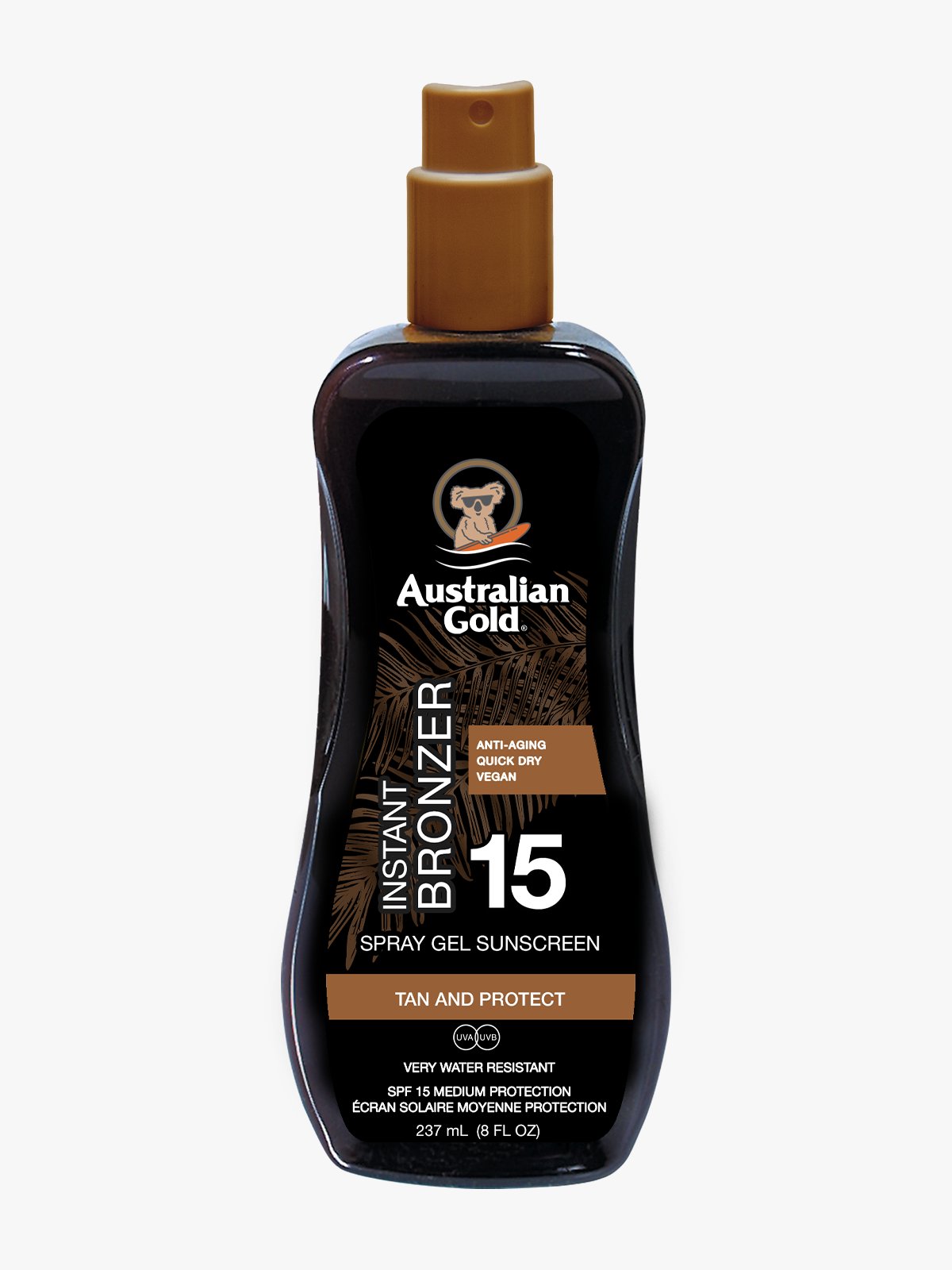 Australian Gold SPF 15 Spray Gel with Bronzer Flerfarget