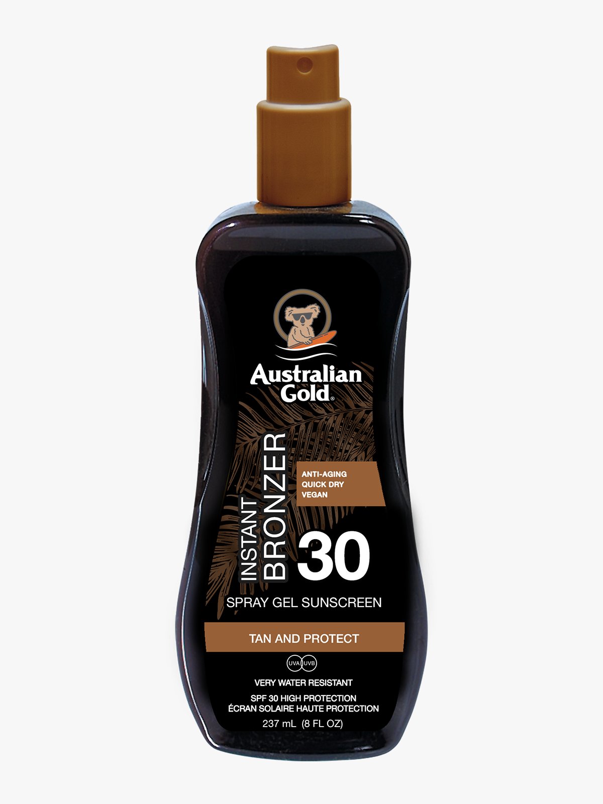 Australian Gold SPF 30 Spray Gel with Bronzer Flerfarget