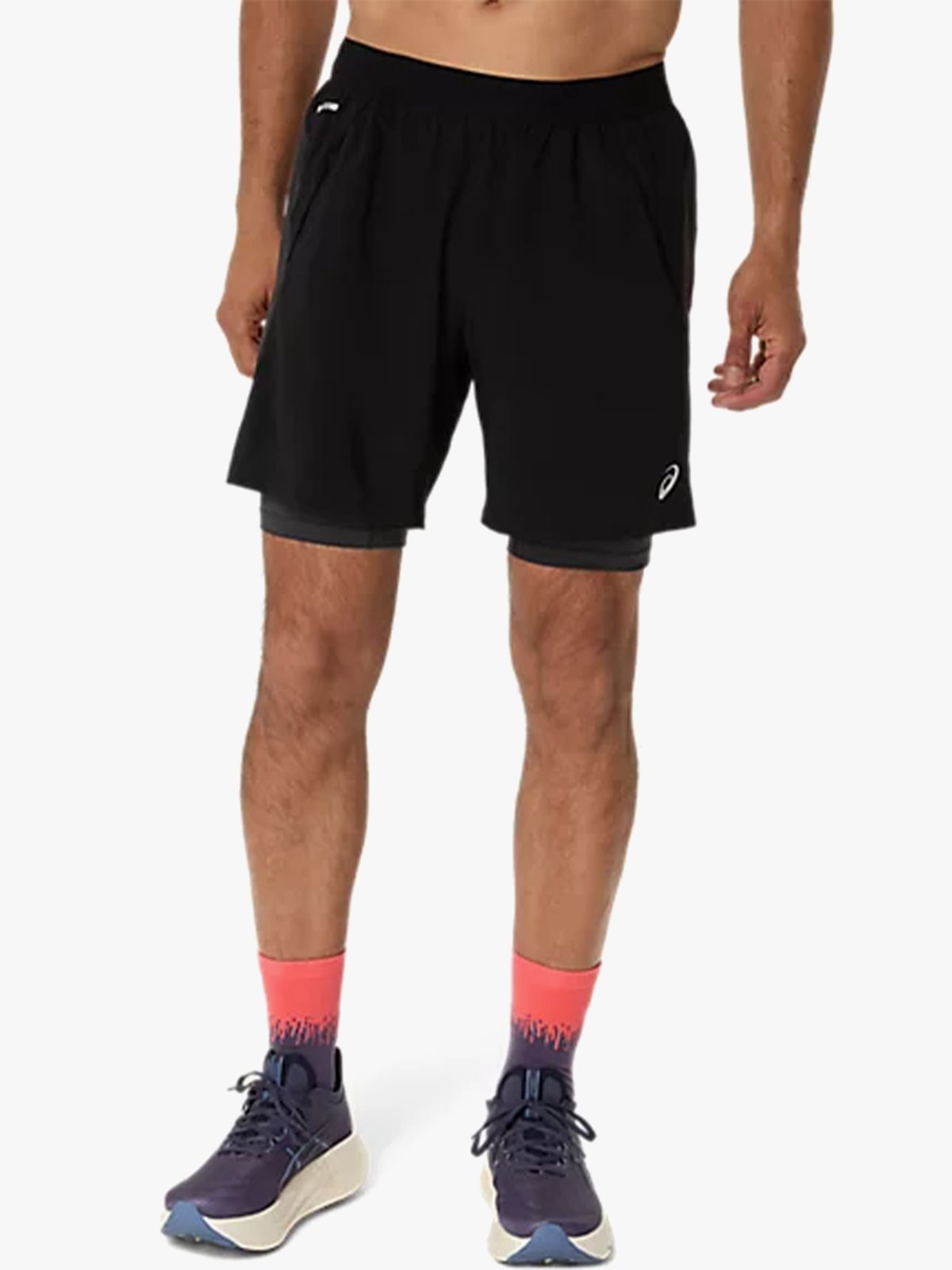 ASICS Road 2-in-1 7in Short Performance Black / Graphite Grey