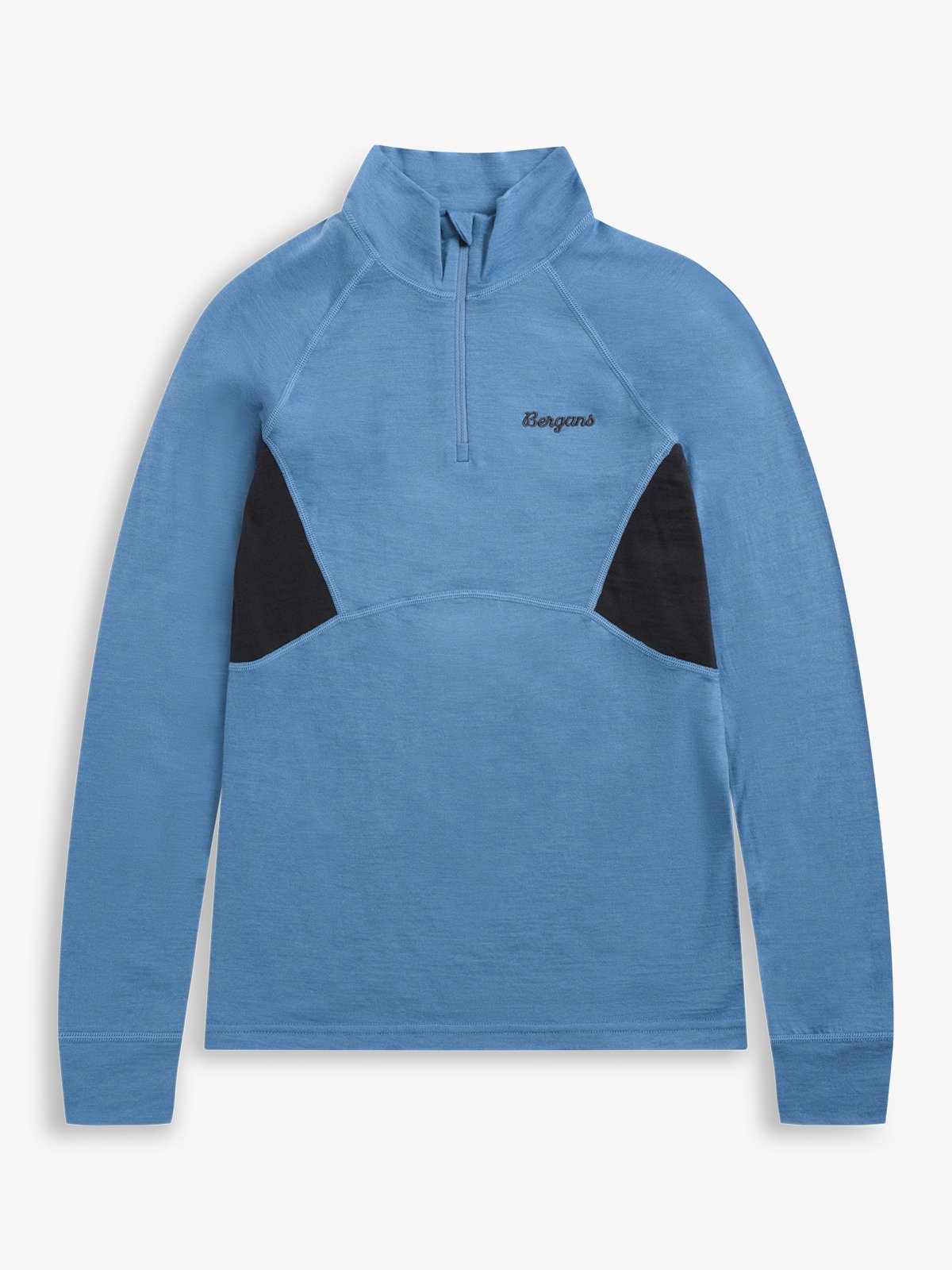 Bergans Inner:Pure Merino Youth Half Zip Elemental Blue