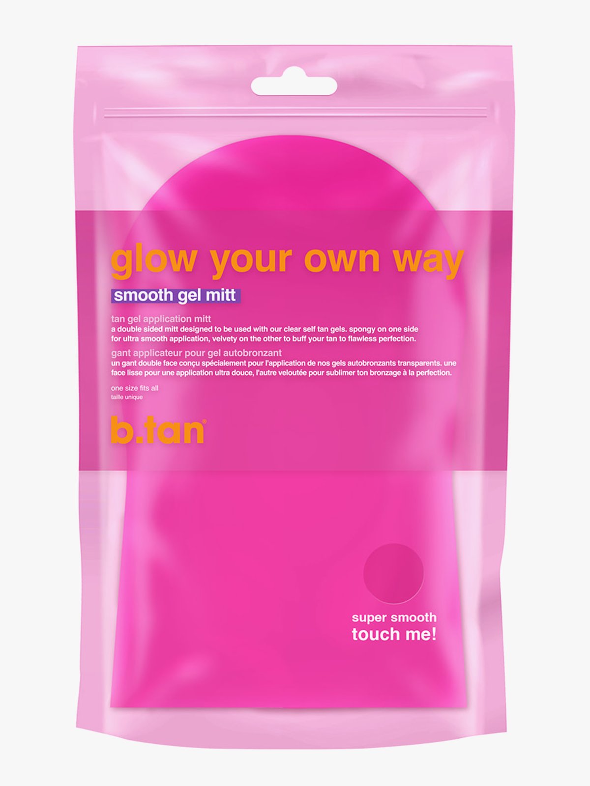 B.Tan Glow Your Own Way Smooth Gel Mitt (Pink) Rosa