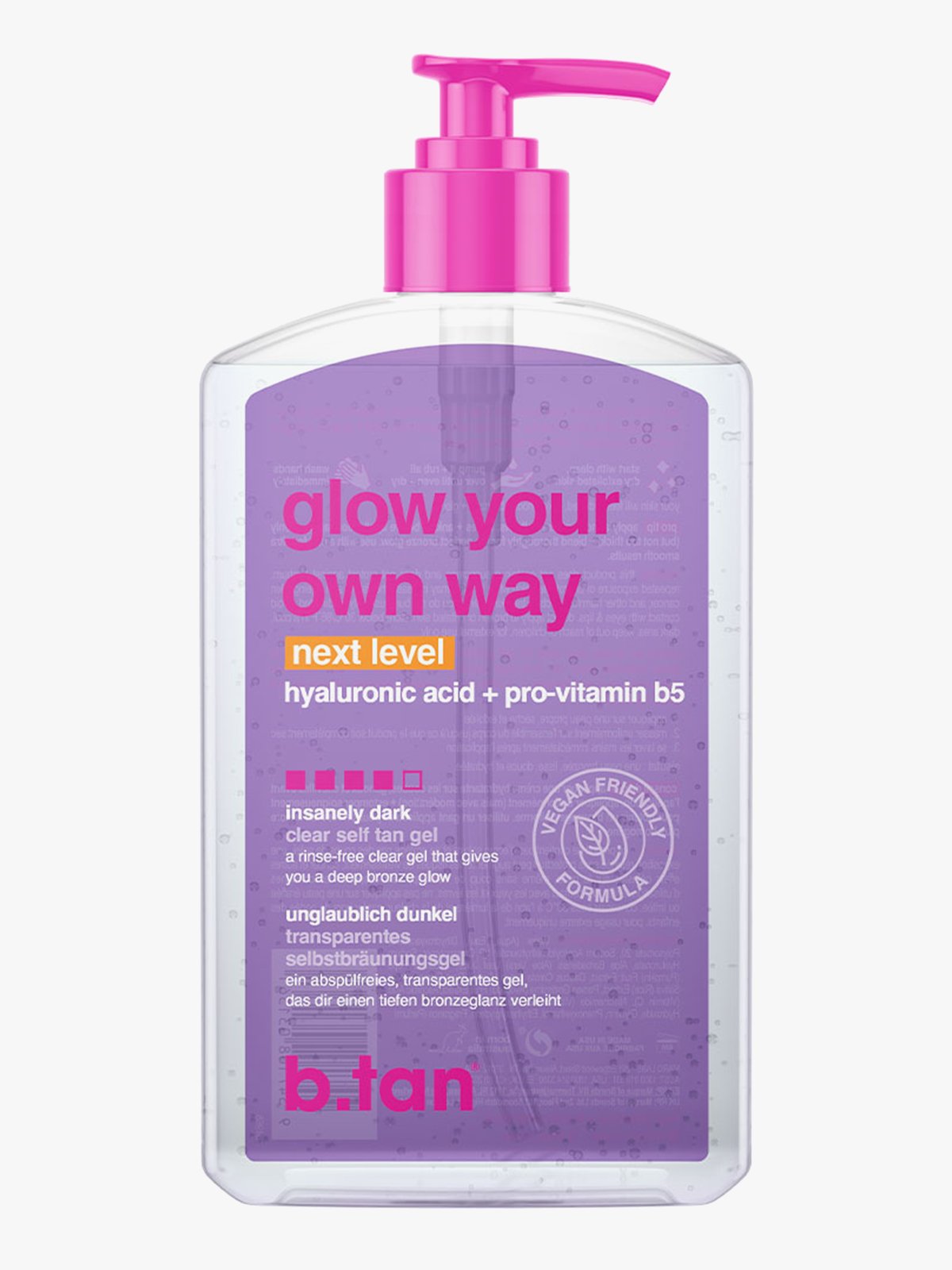 B.Tan Glow Your Own Way Clear Self Tan Gel Next Level 473 ml Flerfarget