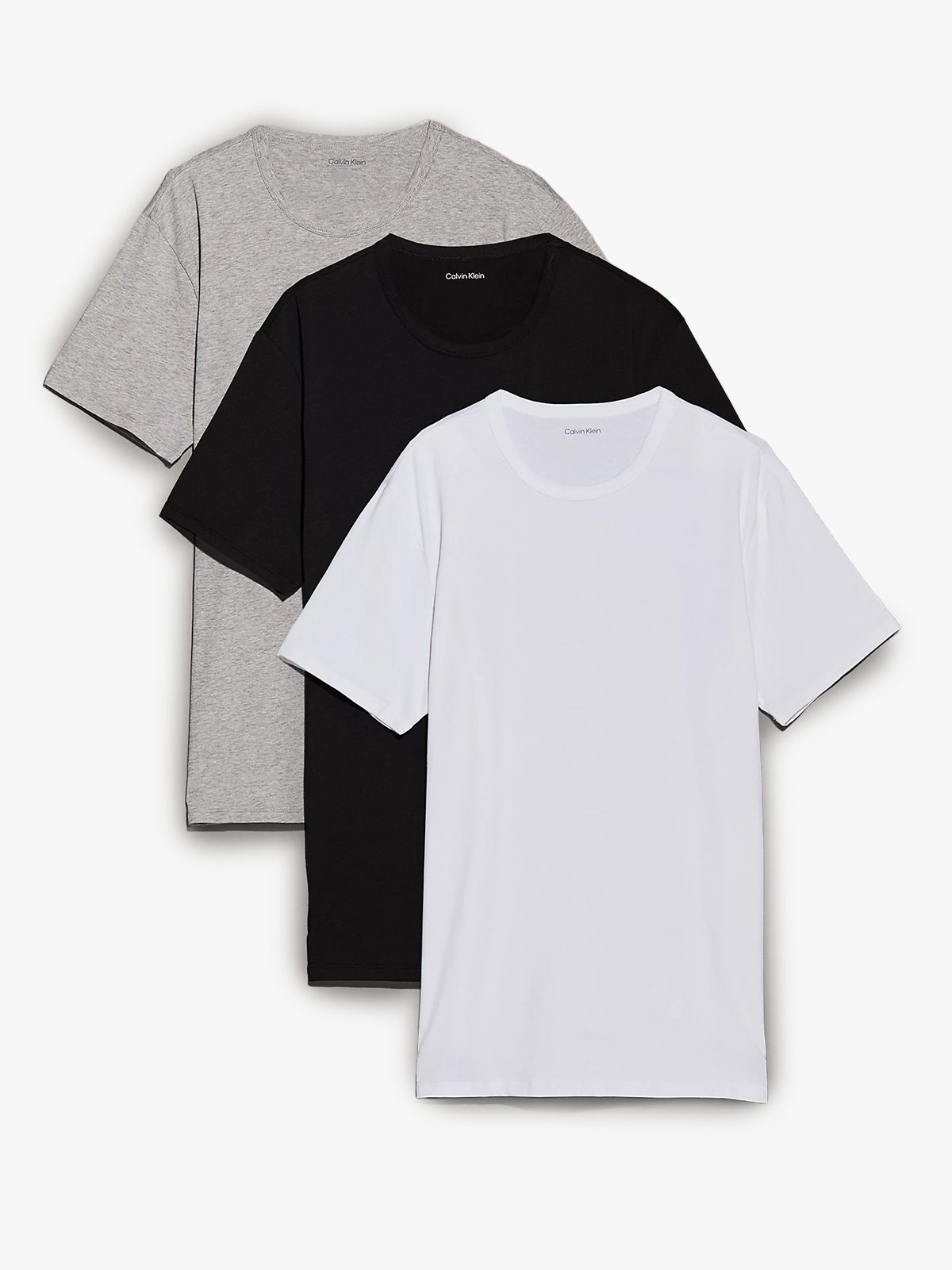 Calvin Klein Short Sleeve Crew Neck 3 pack Black / White / Grey Heather