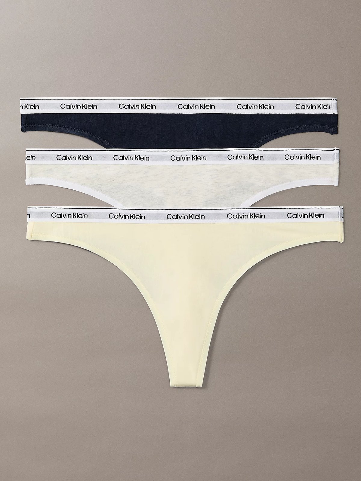 Calvin Klein 3 Pack Thong shoreline/ snow heather/ pear sorbe