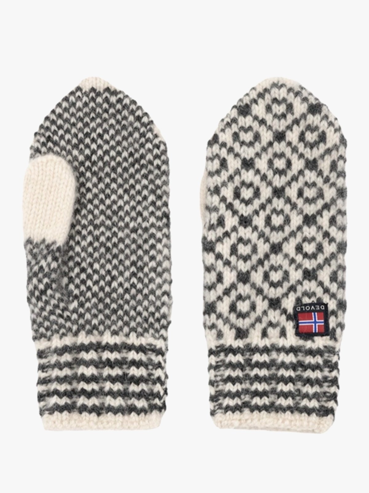 Devold Svalbard Wool Mitten Offwhite / Anthracite
