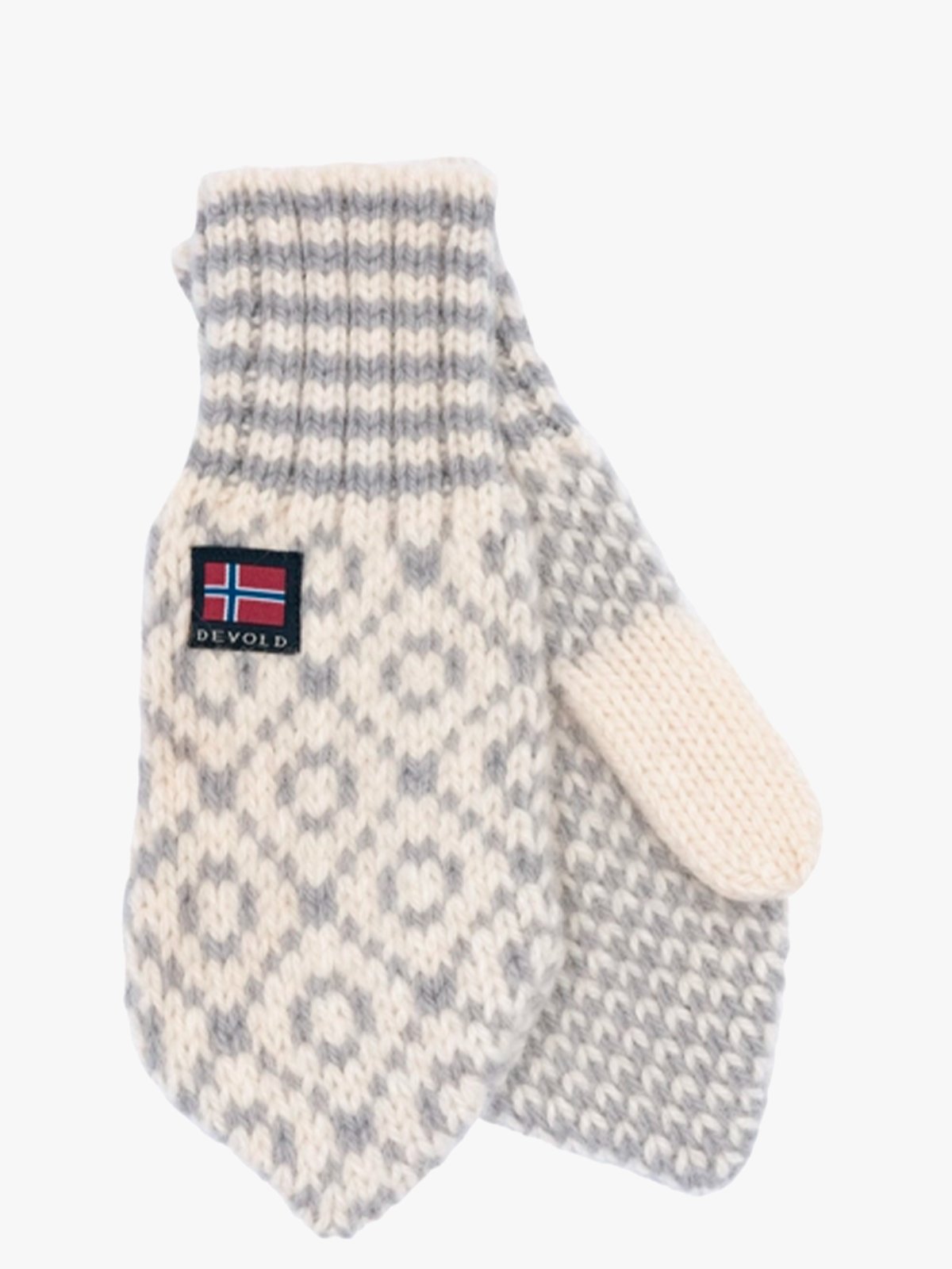 Devold Svalbard Wool Mitten Offwhite/grey