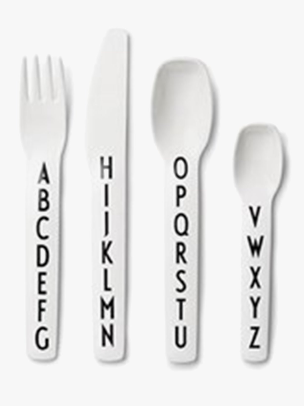 Design Letters Kids Cutlery White